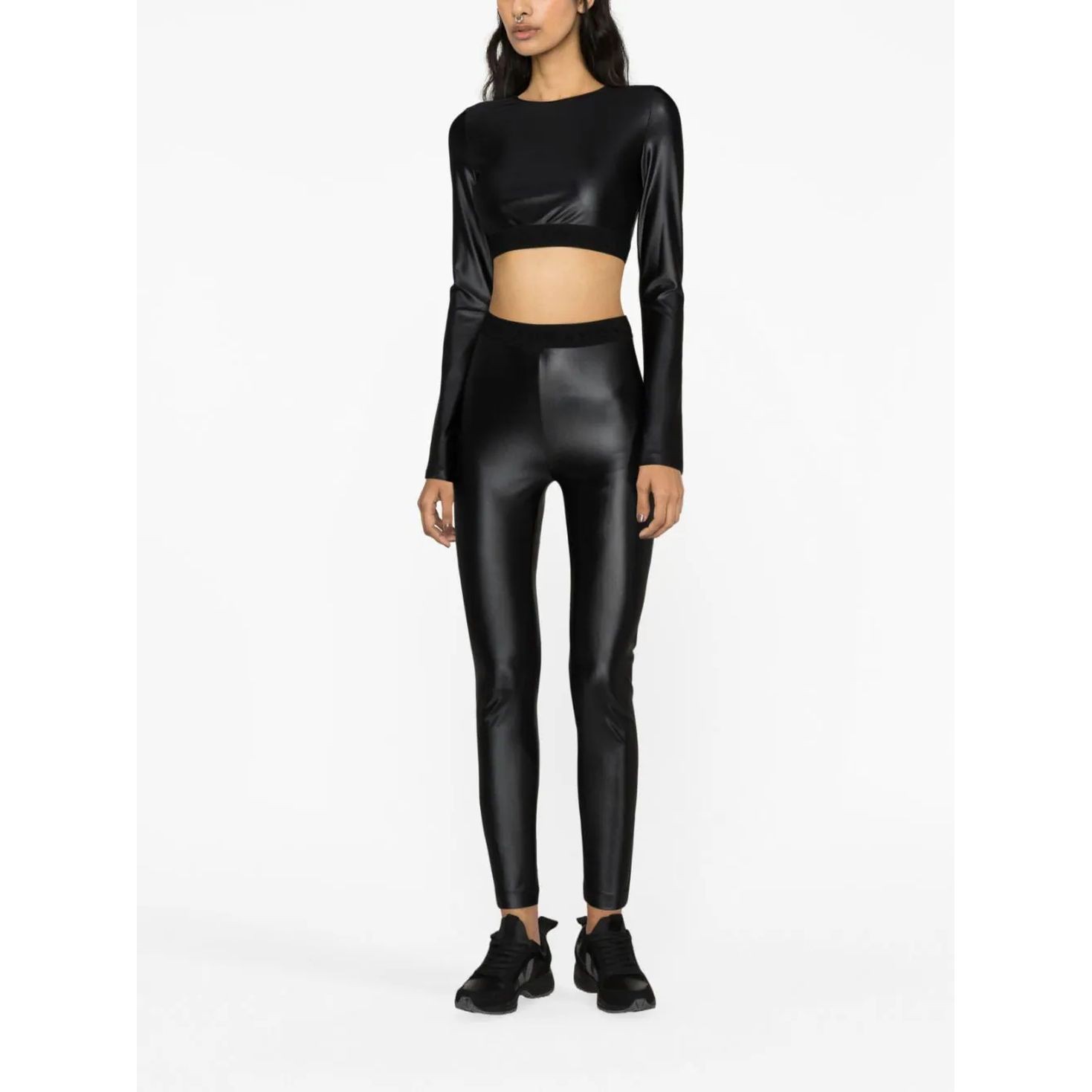 VERSACE JEANS CUTURE Tamprės moterims, Juoda, Jegging fouseux 2