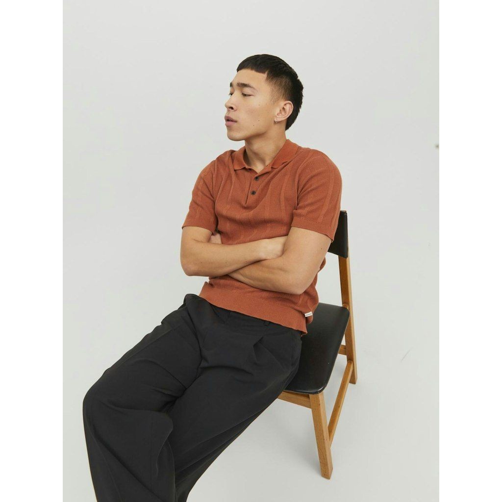 JACK & JONES Megztinis vyrams, Ruda, JPRBLUDEAN KNIT POLO 7