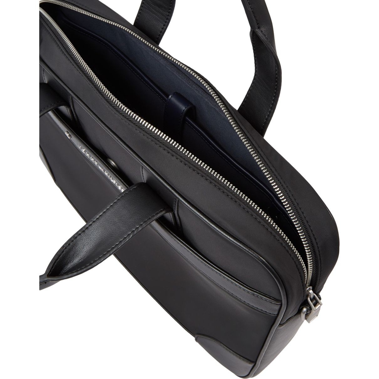 TOMMY HILFIGER Dėklas kompiuteriui vyrams, Juoda, Central repreve computer bag 4