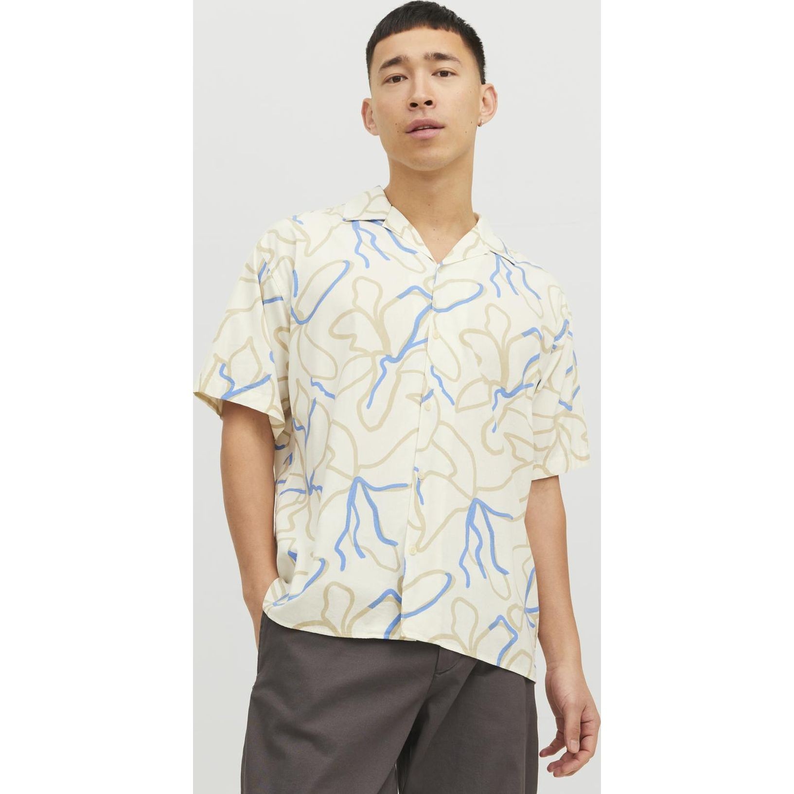 JACK & JONES Marškiniai vyrams, Mėlyna, JPRBLATROPIC RE 2