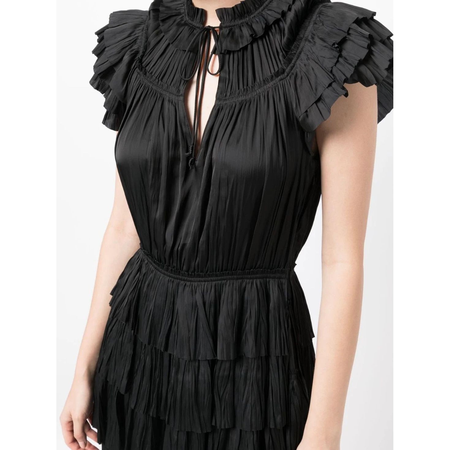 ULLA JOHNSON Midi suknelė moterims, Juoda, Vesna Dress 5