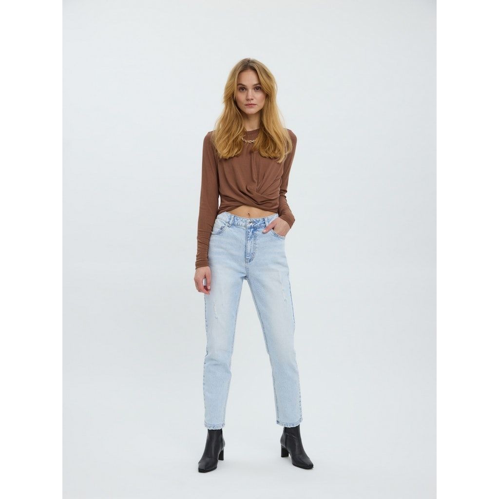 VERO MODA Tiesūs džinsai moterims, Mėlyna, VMBRENDA HR STRAIGHT 6