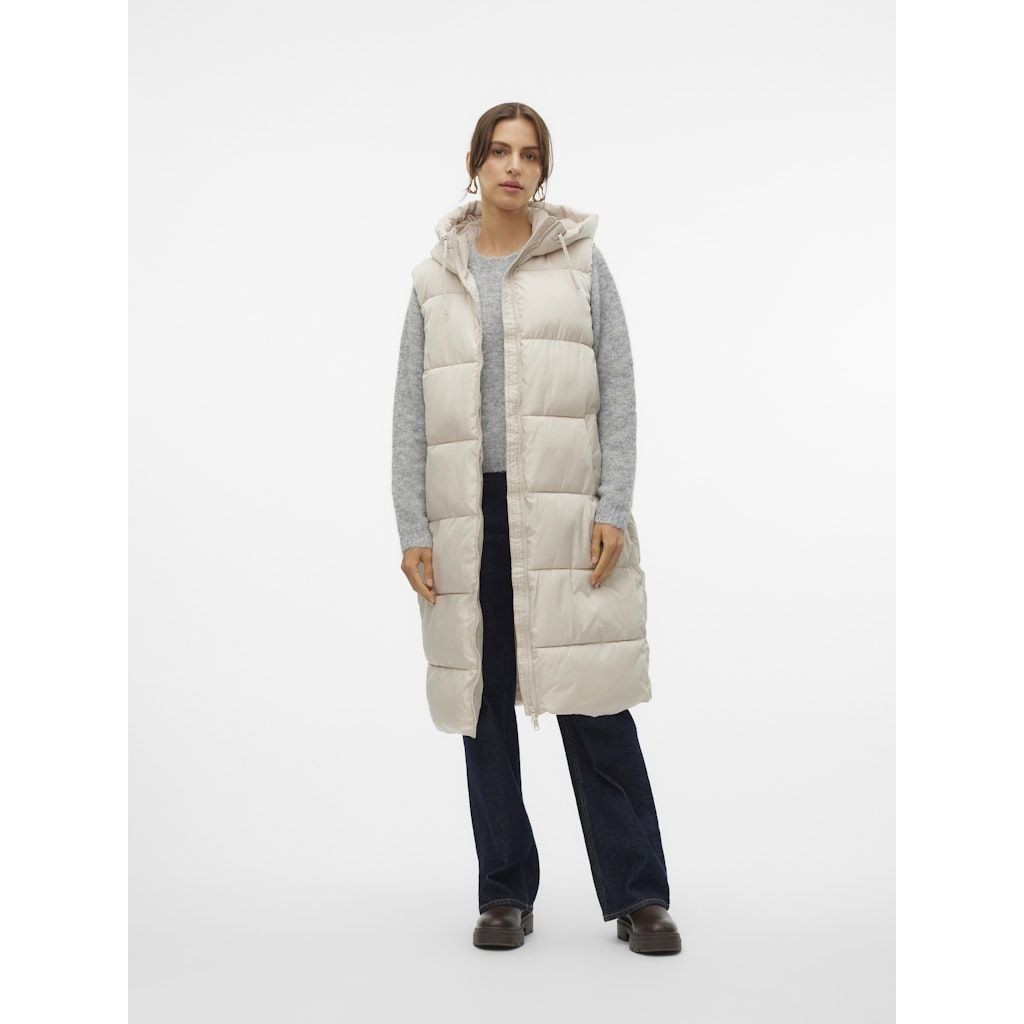 VERO MODA Pūkinė liemenė moterims, Pilka, Ligaane waistcoat 5