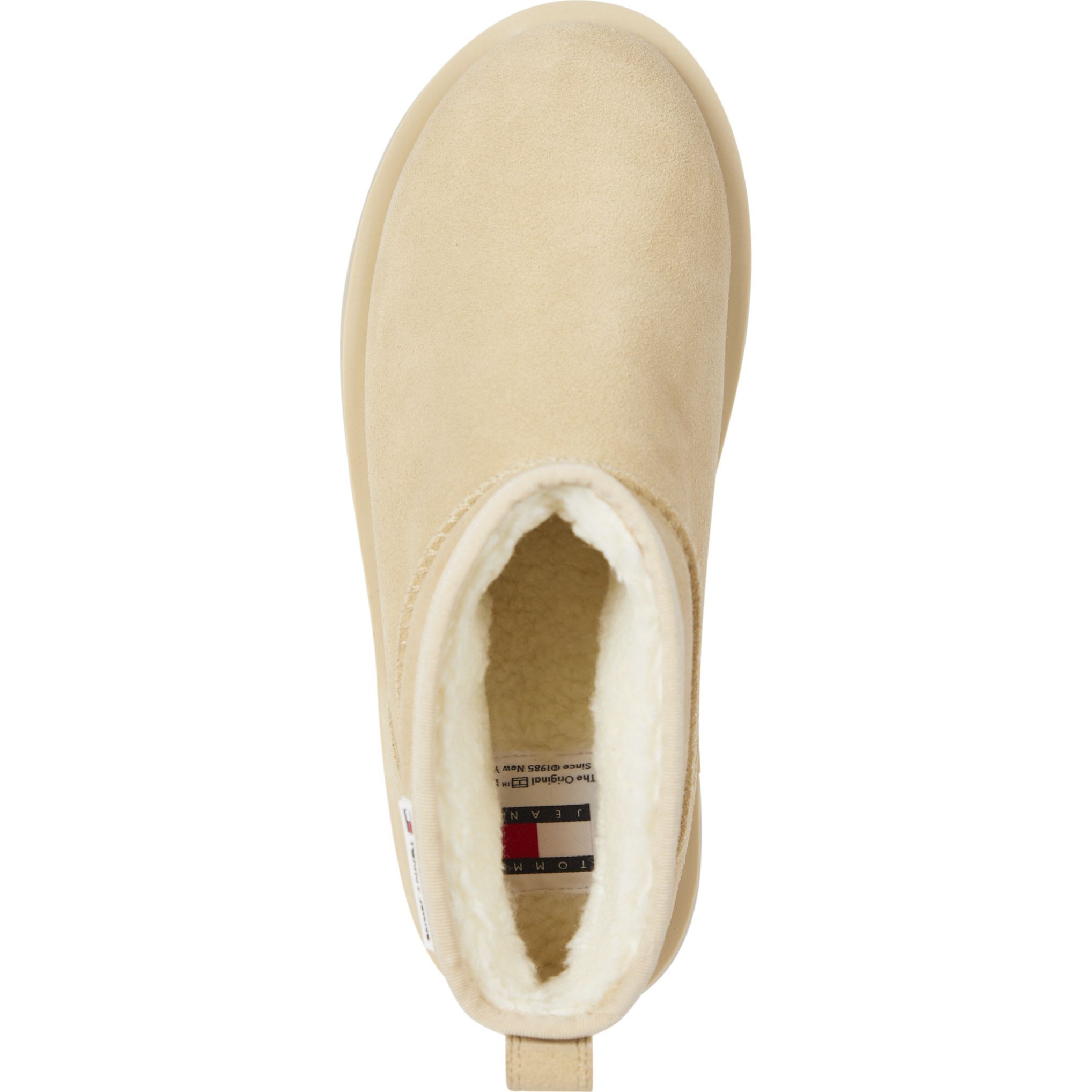 TOMMY JEANS Pašiltinti aulinukai moterims, Smėlio, Flatform boot 3