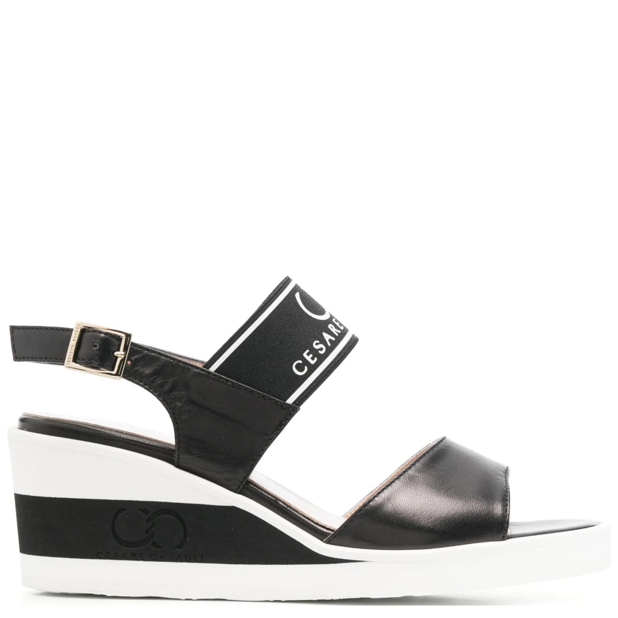 CESARE CASADEI Basutės moterims, Juoda, Wedge sandals 2