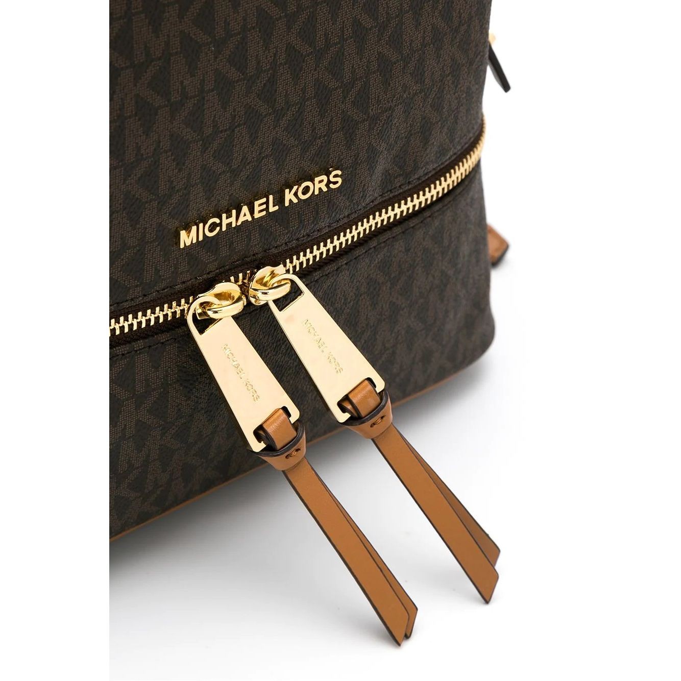 MICHAEL KORS Kuprinė moterims, Ruda, Rhea medium logo backpack 3