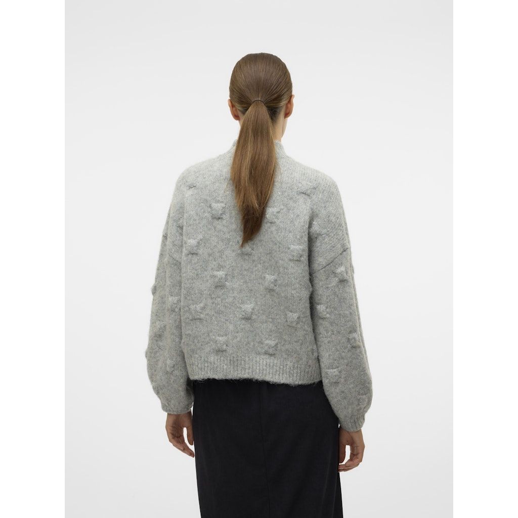 VERO MODA Megztinis su kaklu moterims, Pilka, Gail highneck pullover 3