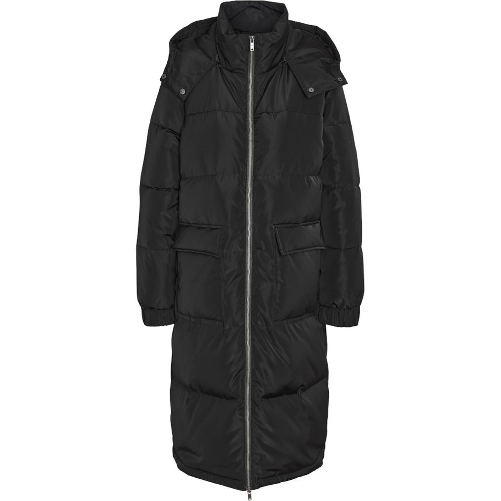 NOISY MAY Pūkinis paltas moterims, Juoda, Cerise long down jacket 1