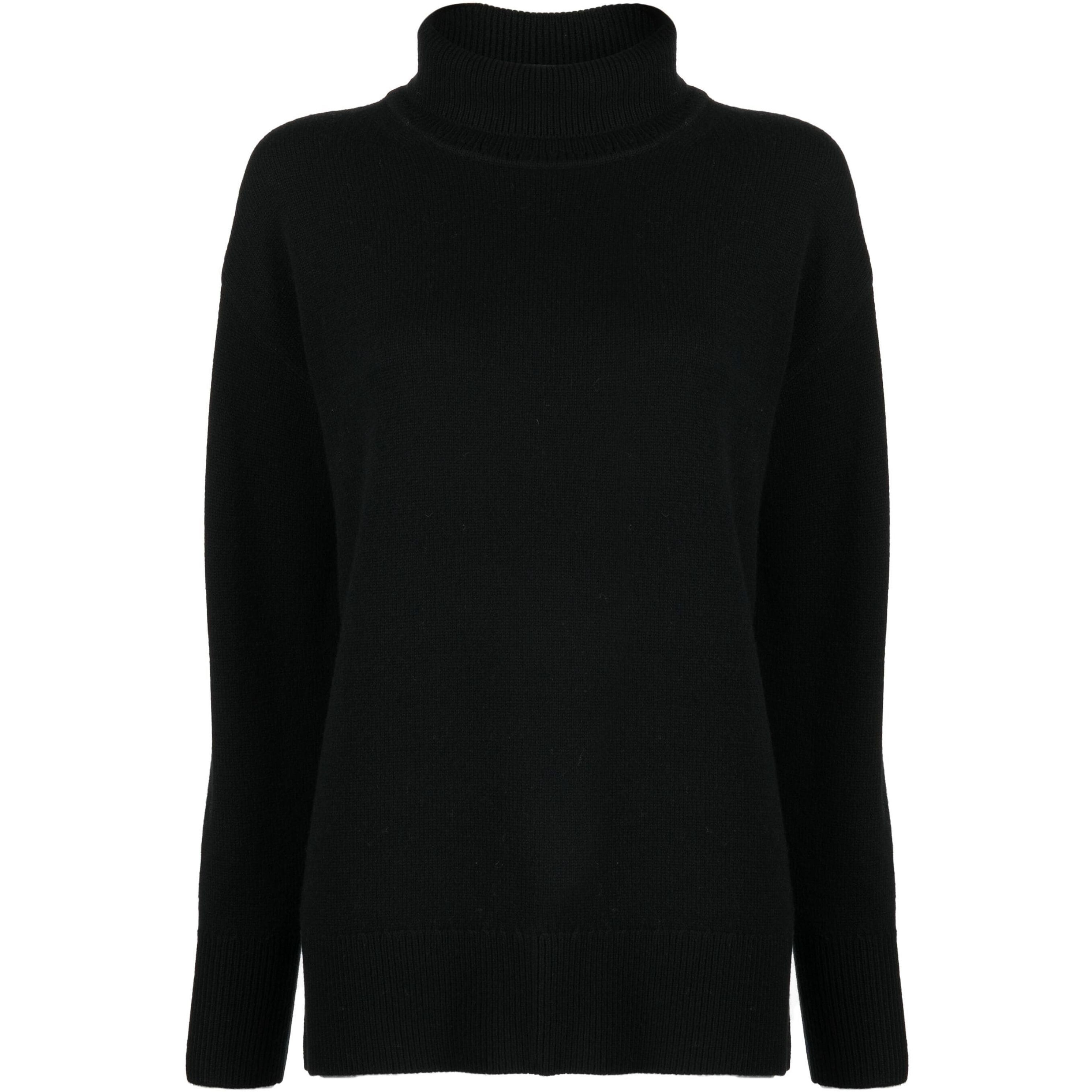 JOSEPH Megztinis moterims, Juoda, High neck soft wool sweater 1