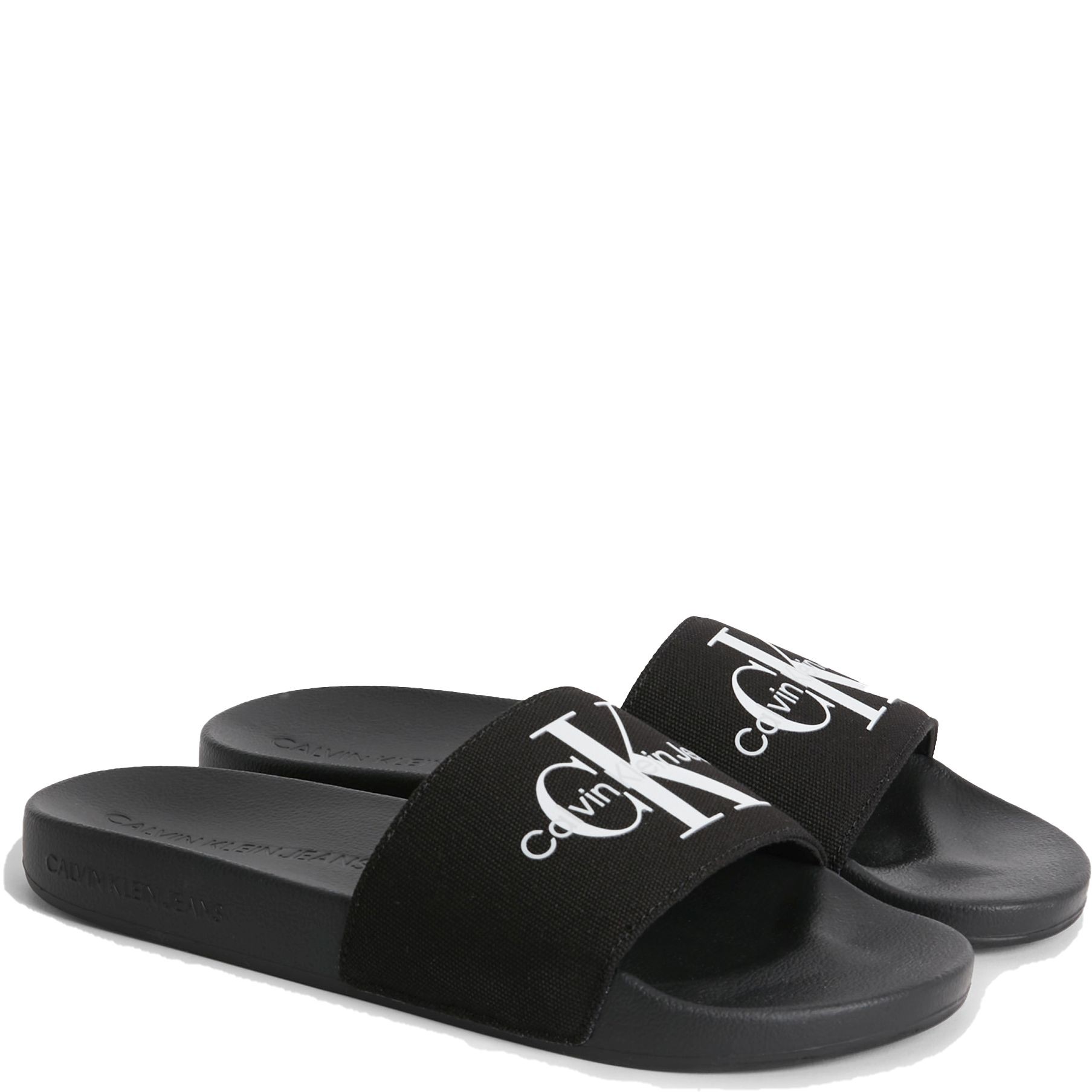 CALVIN KLEIN JEANS Šlepetės moterims, Juoda, SLIDE  CO 1