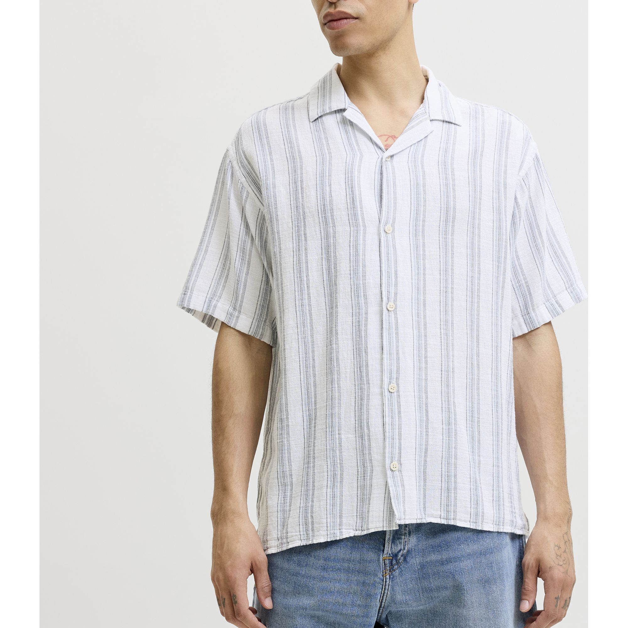 JACK & JONES Marškiniai trump. rankovėmis vyrams, Mėlyna, Liam resort 2