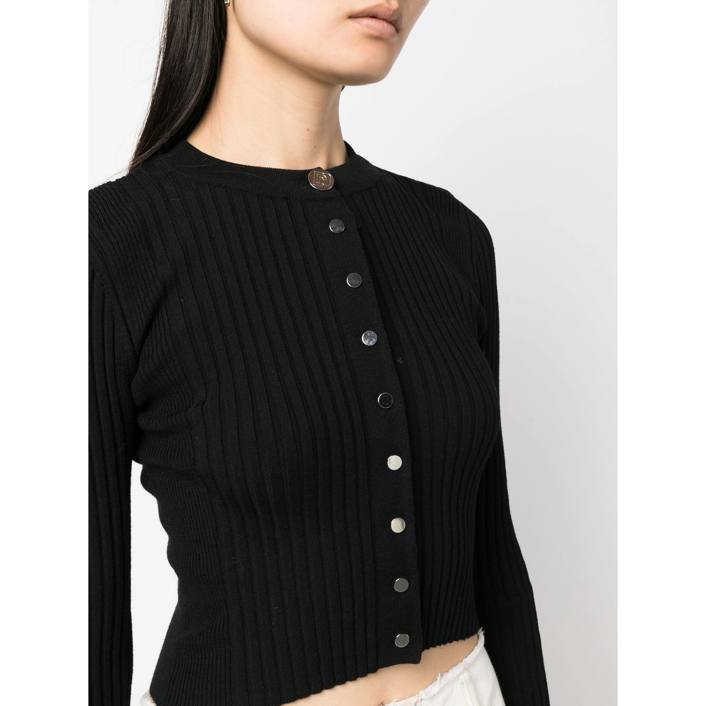 PACO RABANNE Kardiganas moterims, Juoda, Cardigans 4