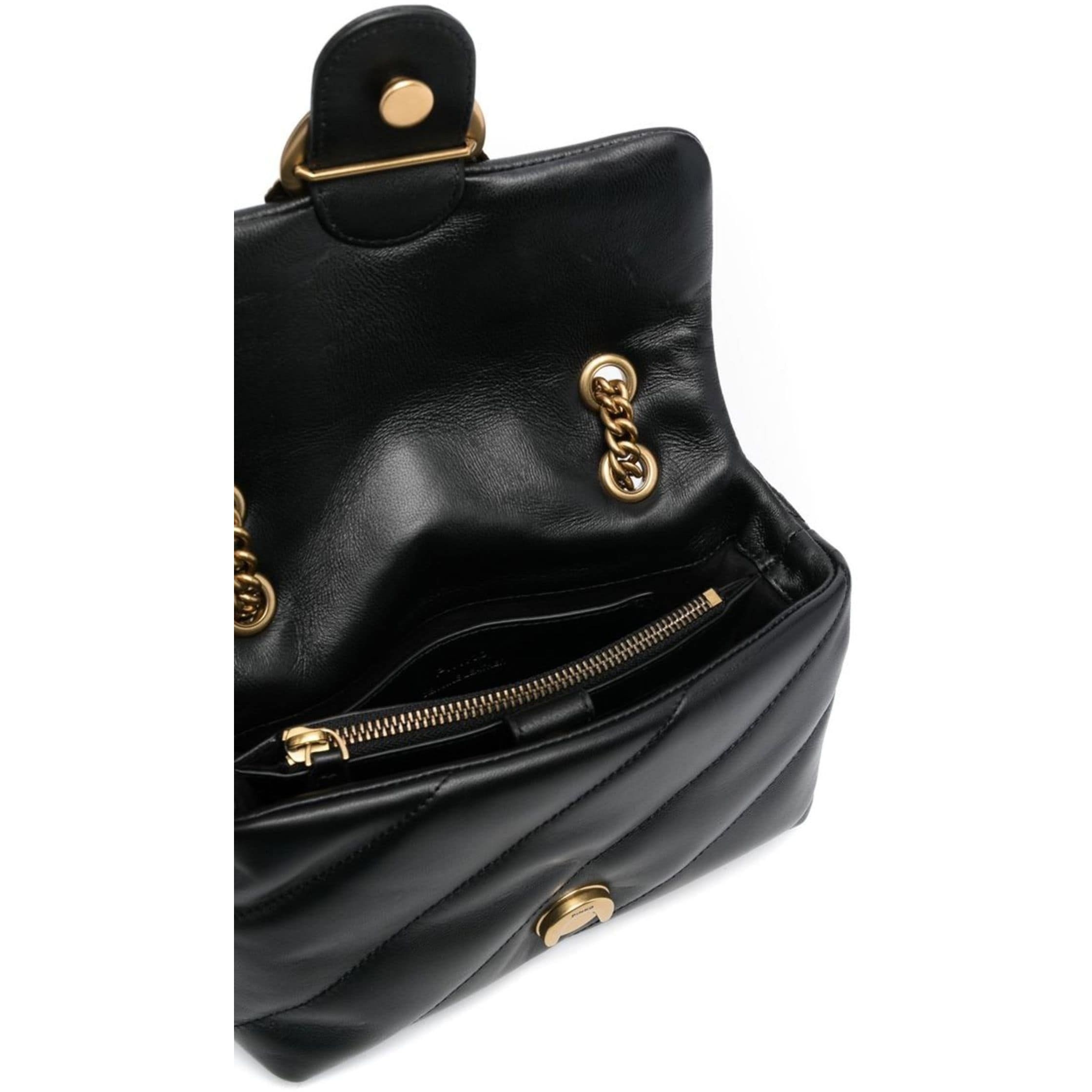 PINKO Rankinė per petį moterims, Juoda, Love puff mini bag, PIN100039A0F2-Z99Q 4