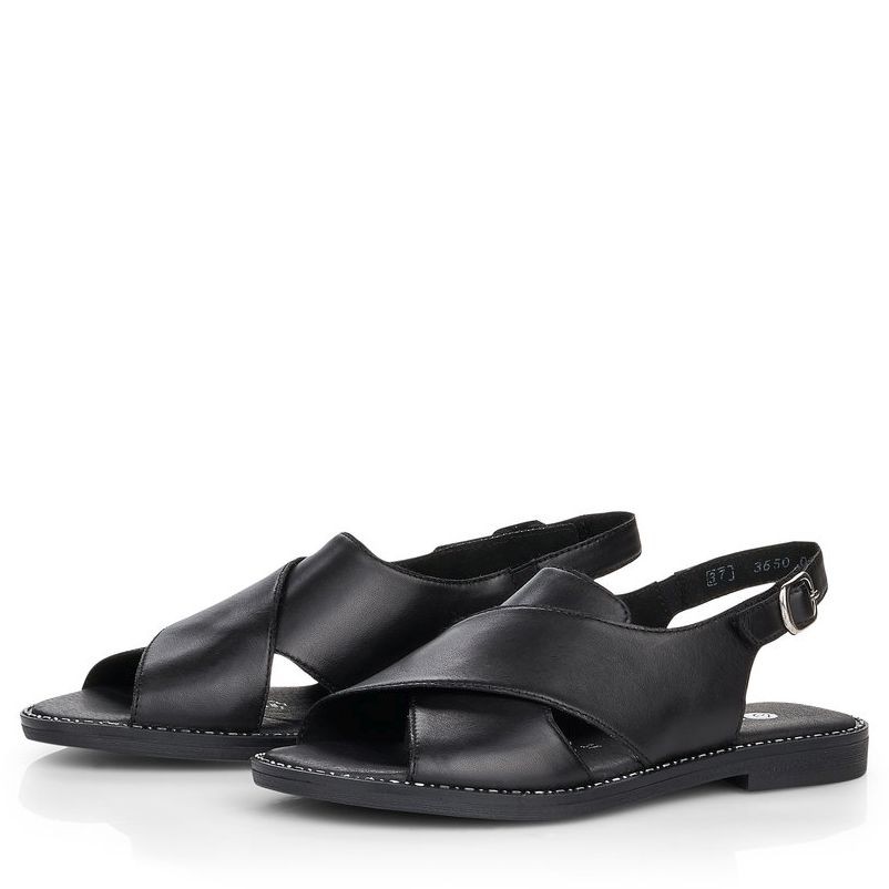 REMONTE Basutės moterims, Juoda, SANDALS 6