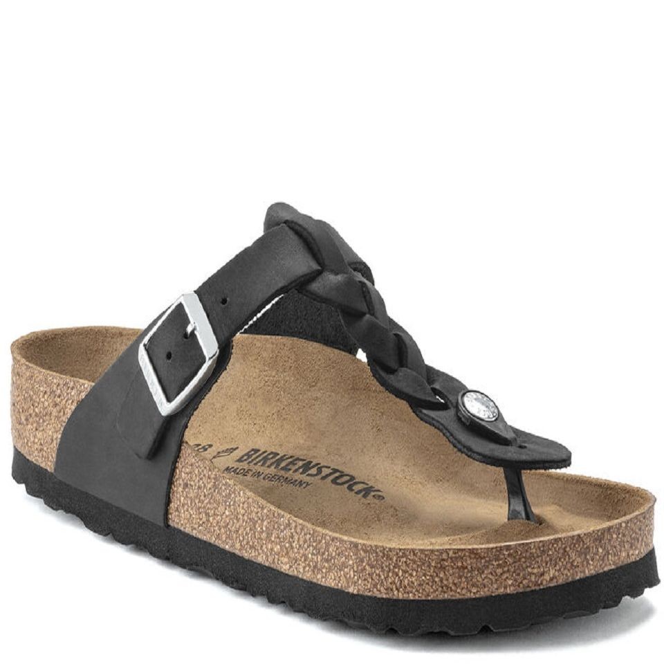 BIRKENSTOCK Šlepetės moterims, Juoda,  Gizeh Braided Slippers 1