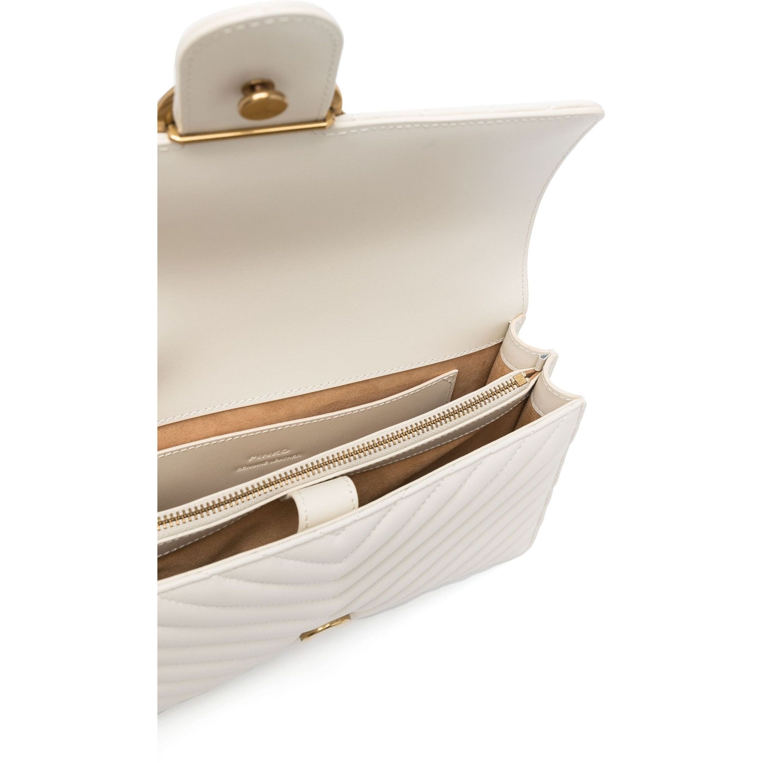 PINKO Rankinė per petį moterims, Balta, Classic love bag one chevron 4