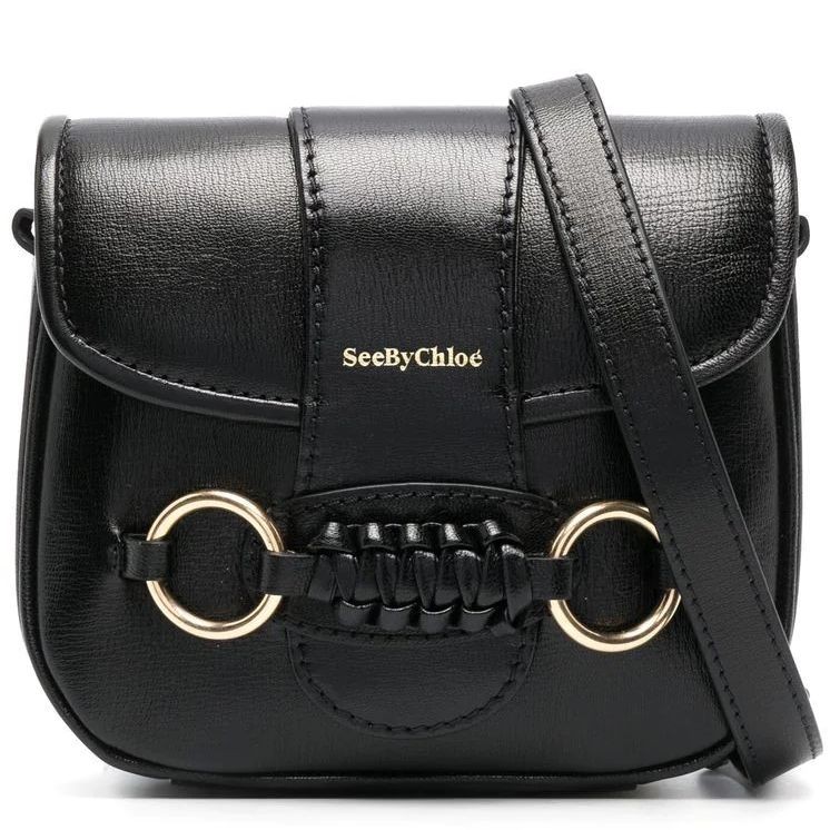 SEE BY CHLOE Rankinė per petį moterims, Juoda, Saddie satchel bag 1