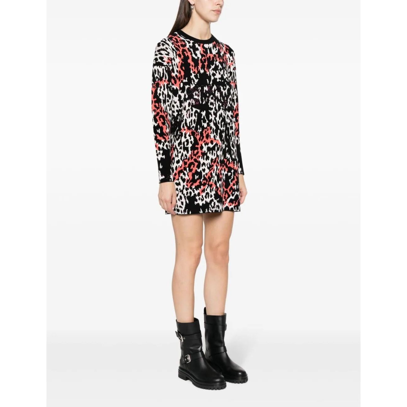 JUST CAVALLI Mini suknelė moterims, Marga, Long sleeve dress 2