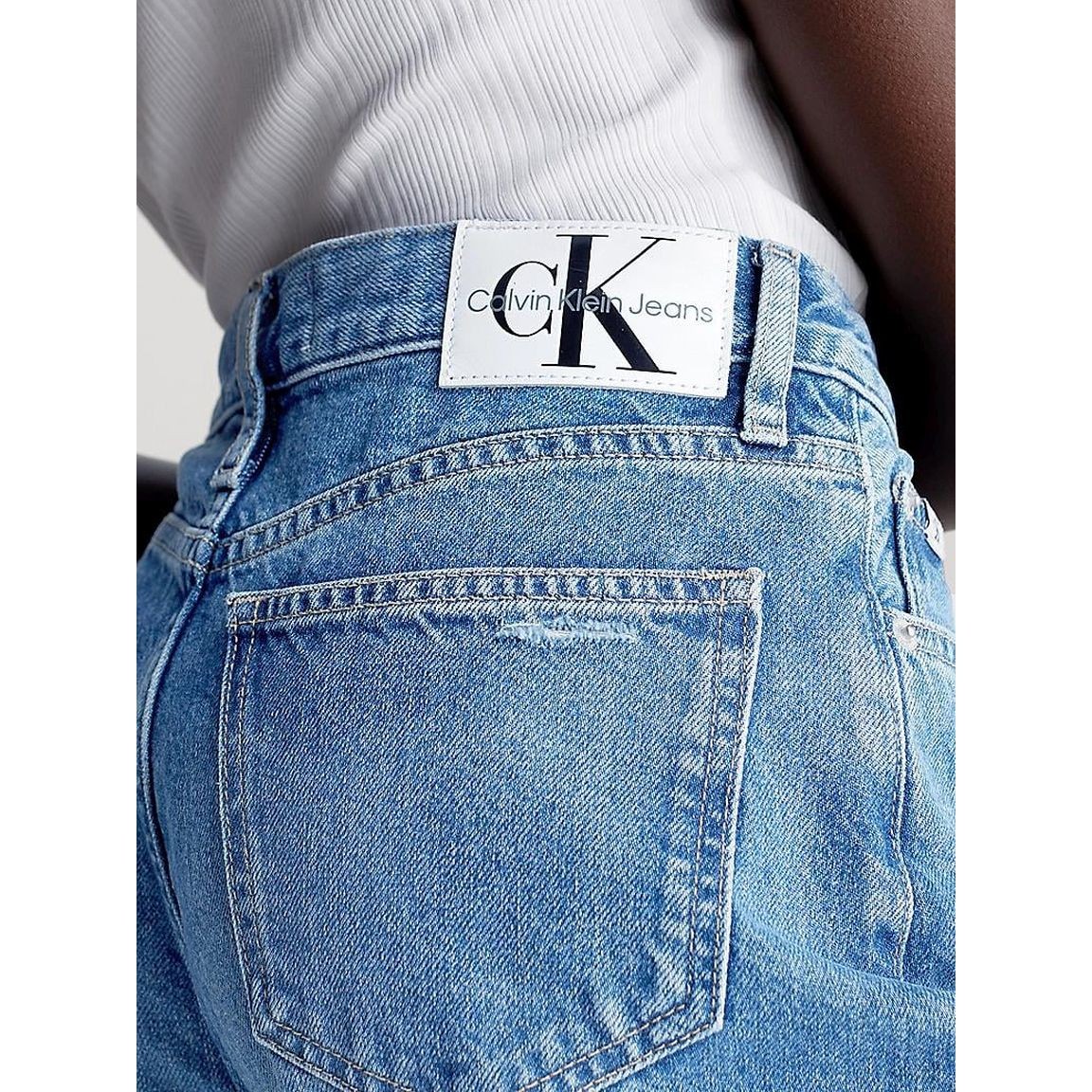 CALVIN KLEIN JEANS Tiesūs džinsai moterims, Mėlyna, Straight 4