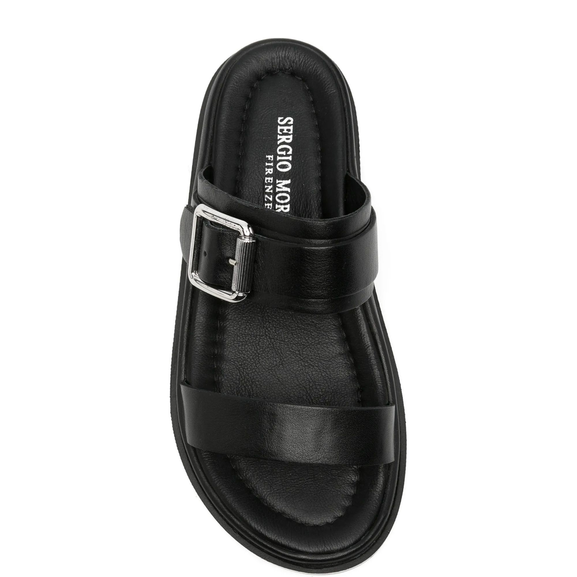 SERGIO MORETTI Klumpės moterims, Juoda, Slippers 4