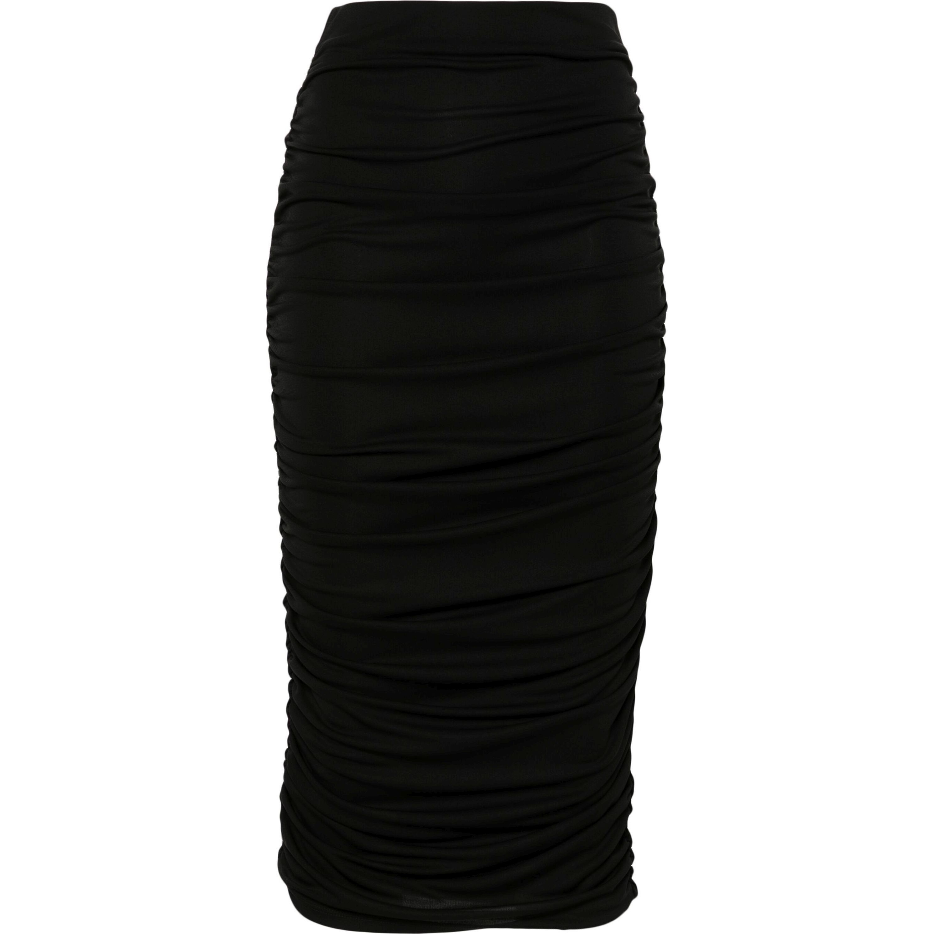 THE ANDAMANE Midi sijonas moterims, Juoda, Livia  draped midi skirt