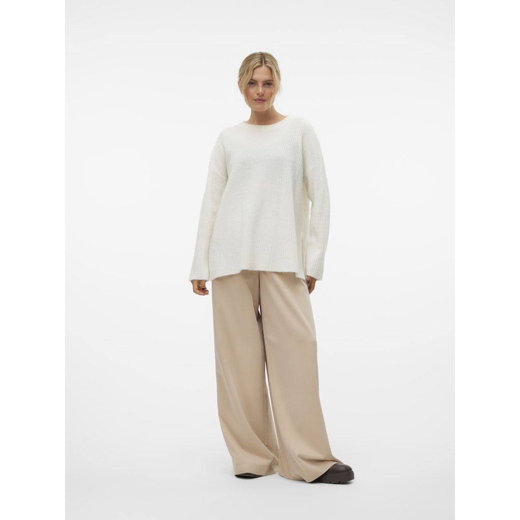 VERO MODA Megztinis moterims, Balta, Palma long pullover 4
