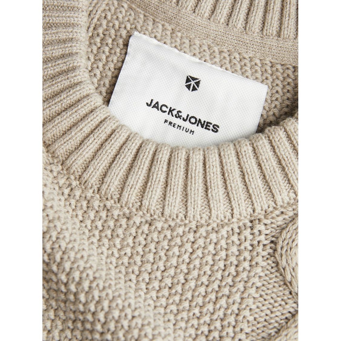 JACK & JONES Megztinis vyrams, Smėlio, JPRBLAPARLEY KNIT CREW 3