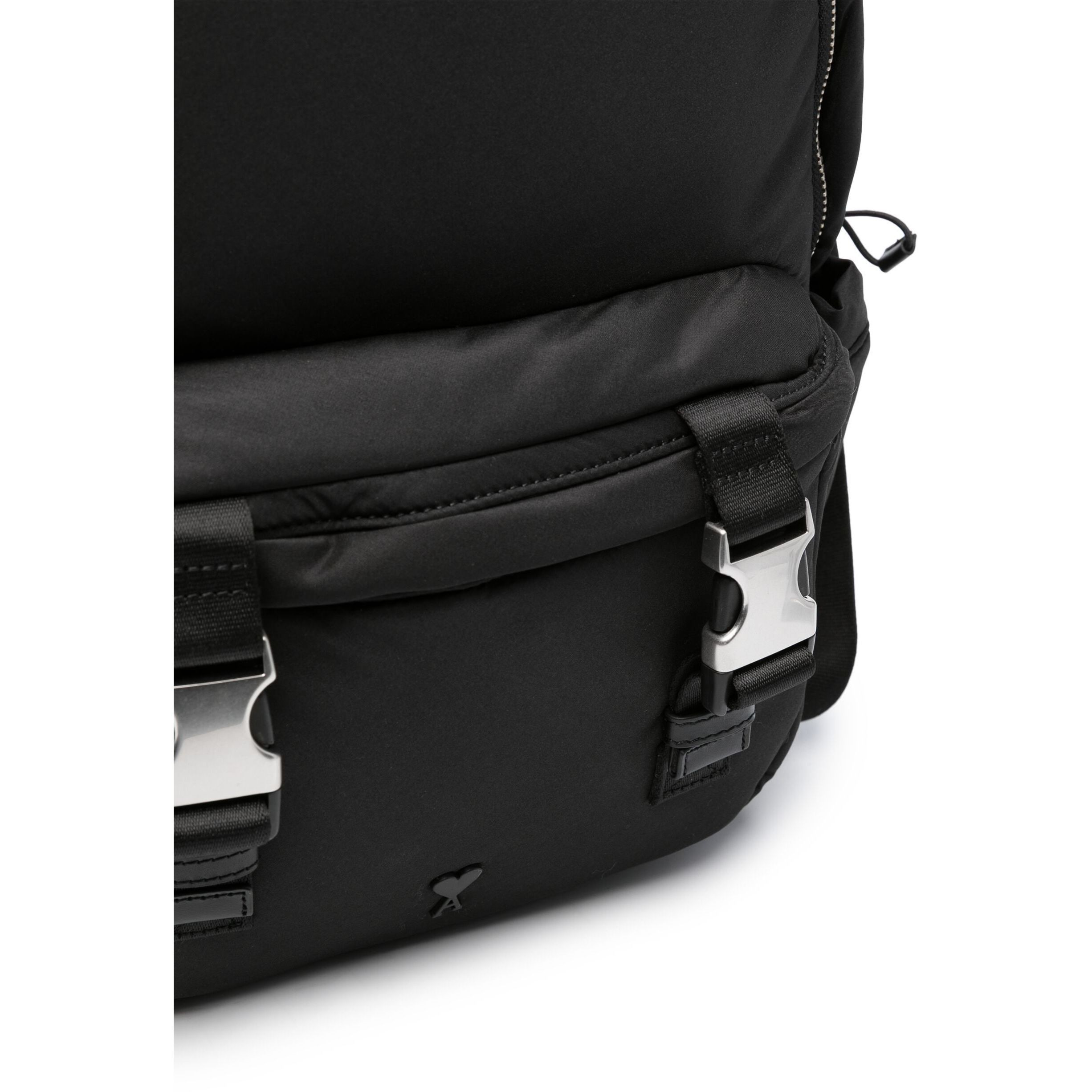 AMI PARIS Kuprinė, Juoda, Ami de coeur backpack 3