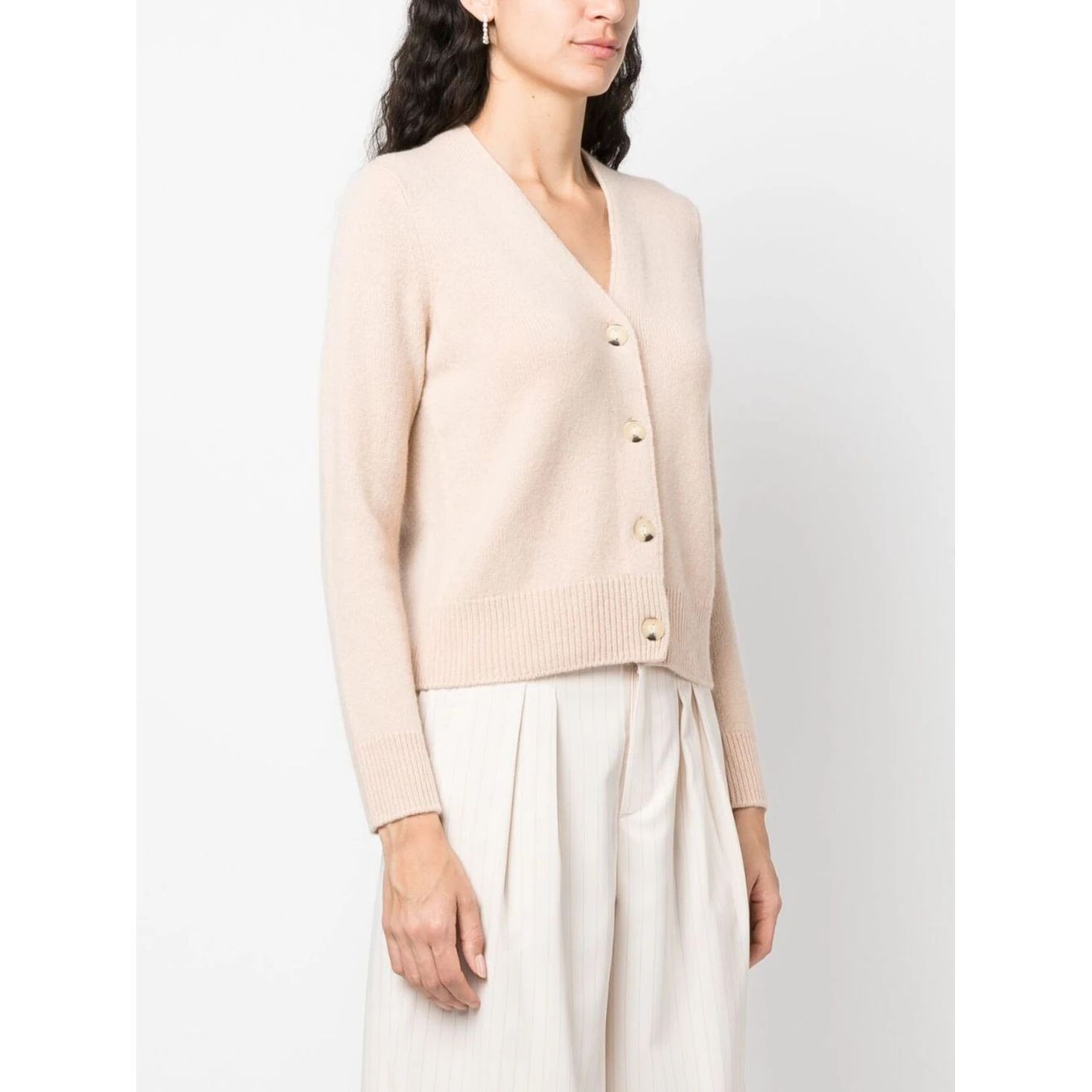 VINCE Kardiganas moterims, Ruda, Flat placket cardigan 3