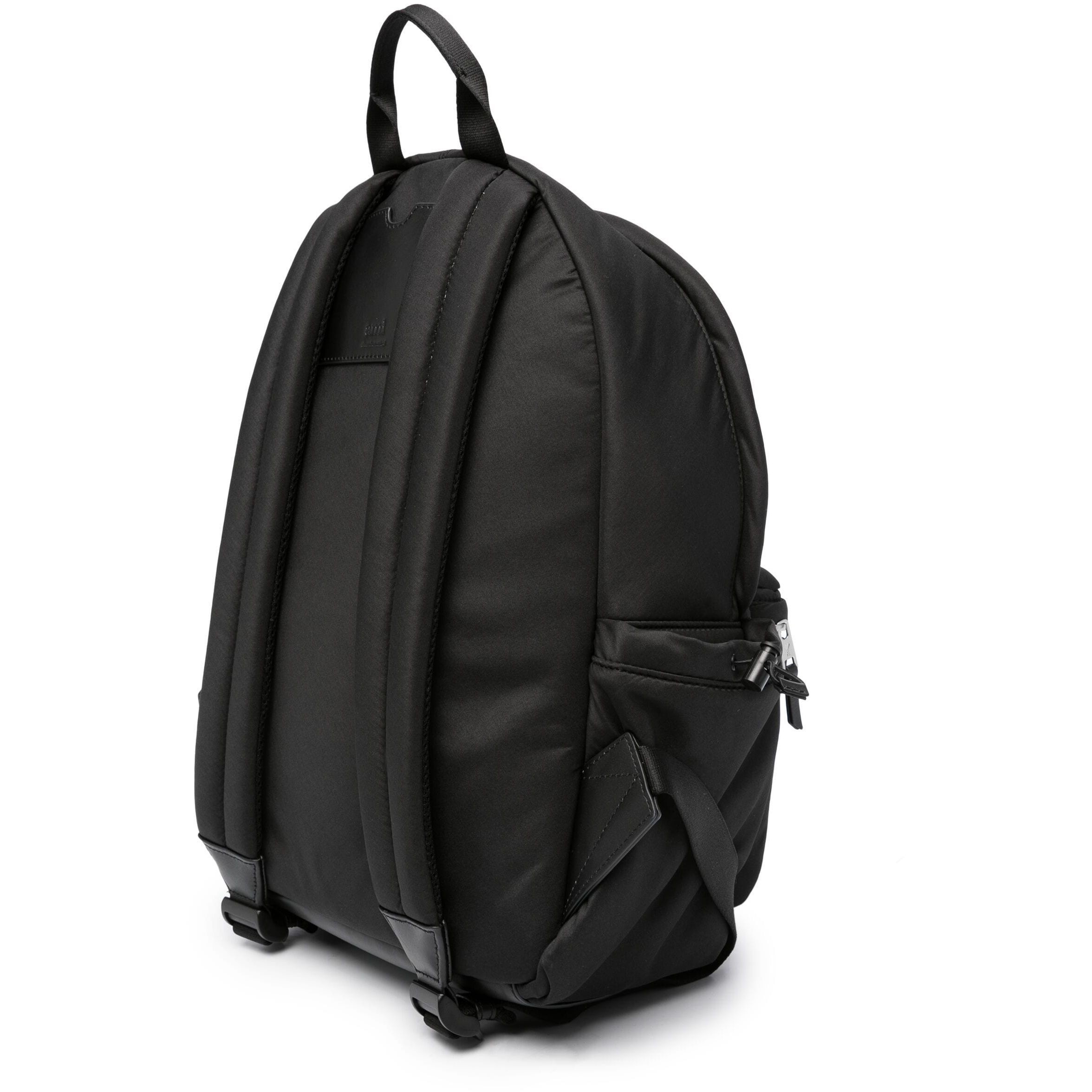 AMI PARIS Kuprinė, Juoda, Ami de coeur backpack 2