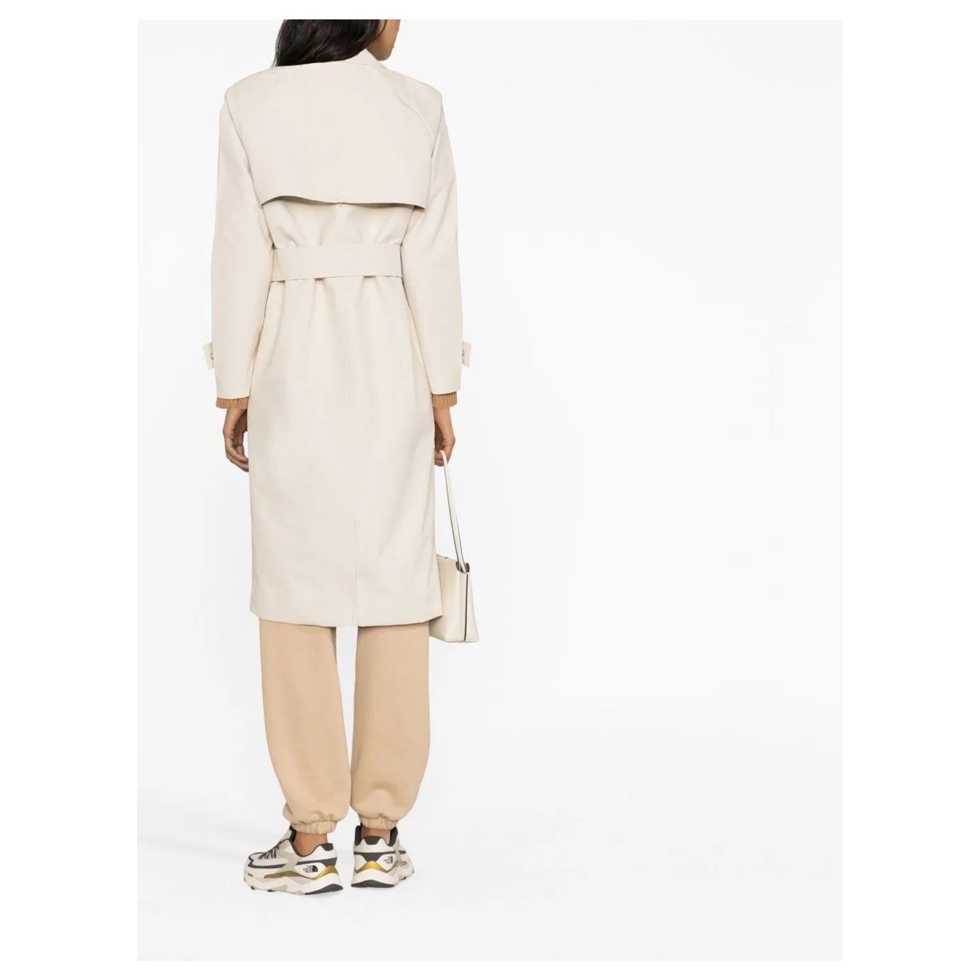 CALVIN KLEIN Lietpaltis moterims, Smėlio, Trench coat 3