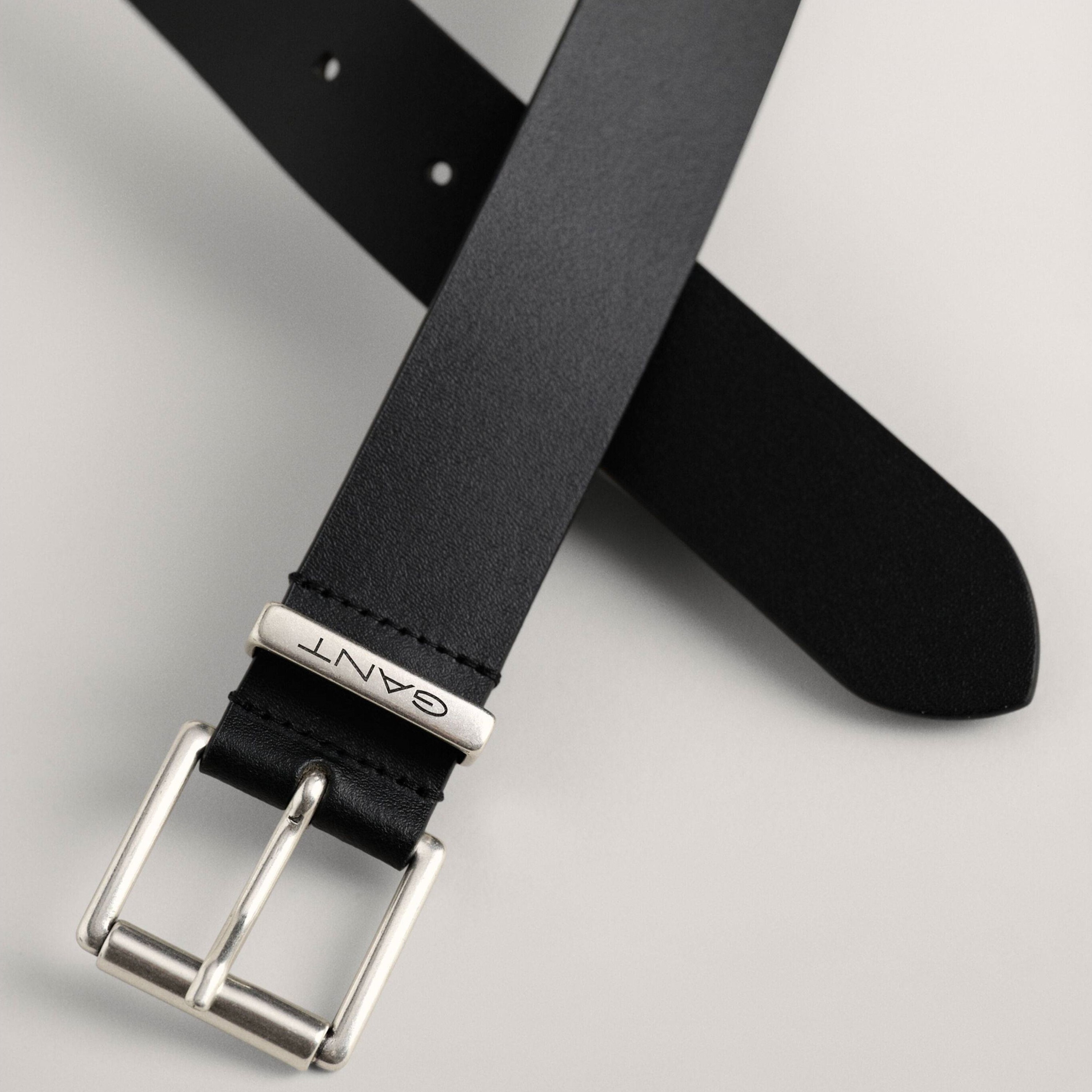 GANT Diržas vyrams, Juoda, LOGO LEATHER BELT 2