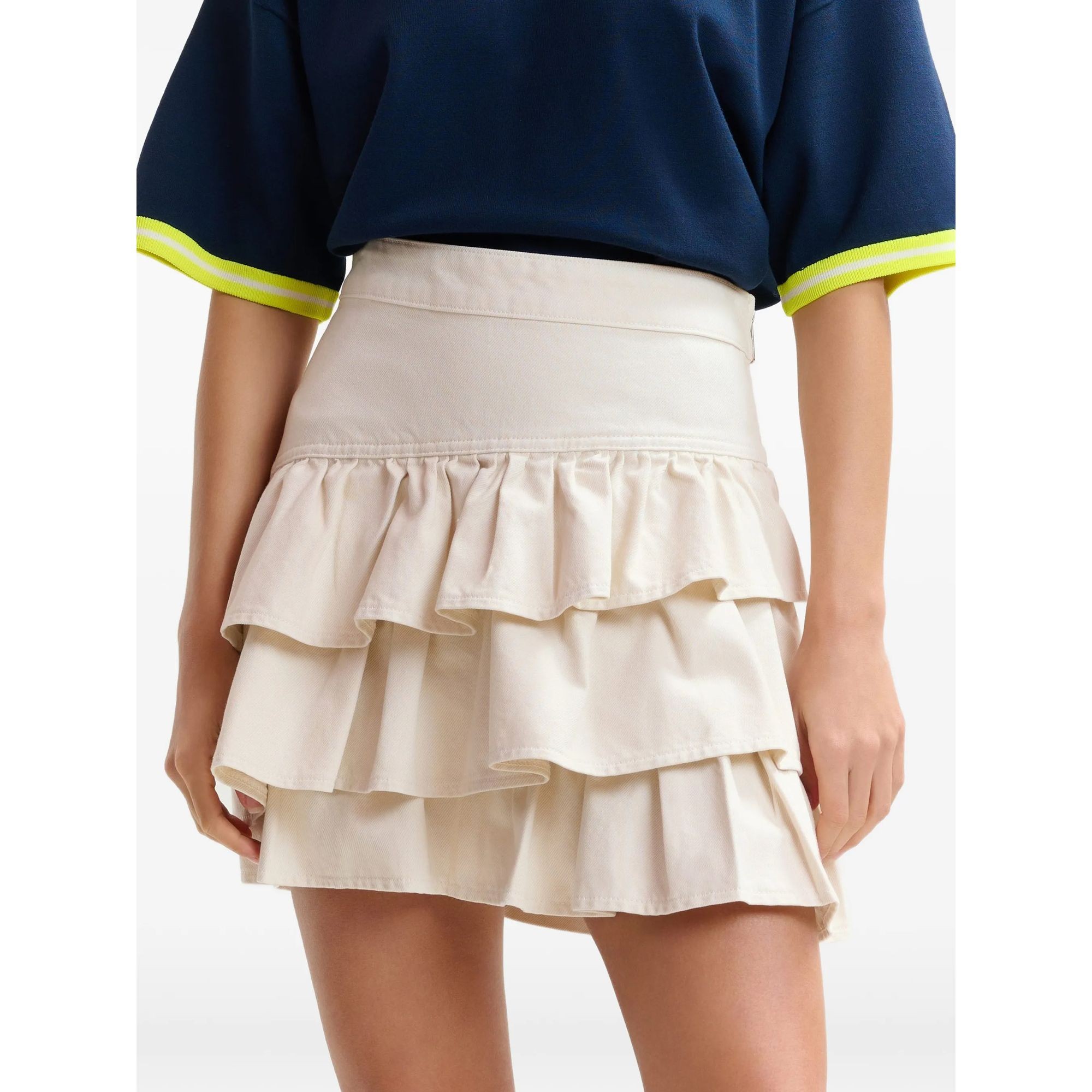 ESSENTIEL ANTWERP Mini sijonas moterims, Smėlio, 1 colour denim miniskirt 5