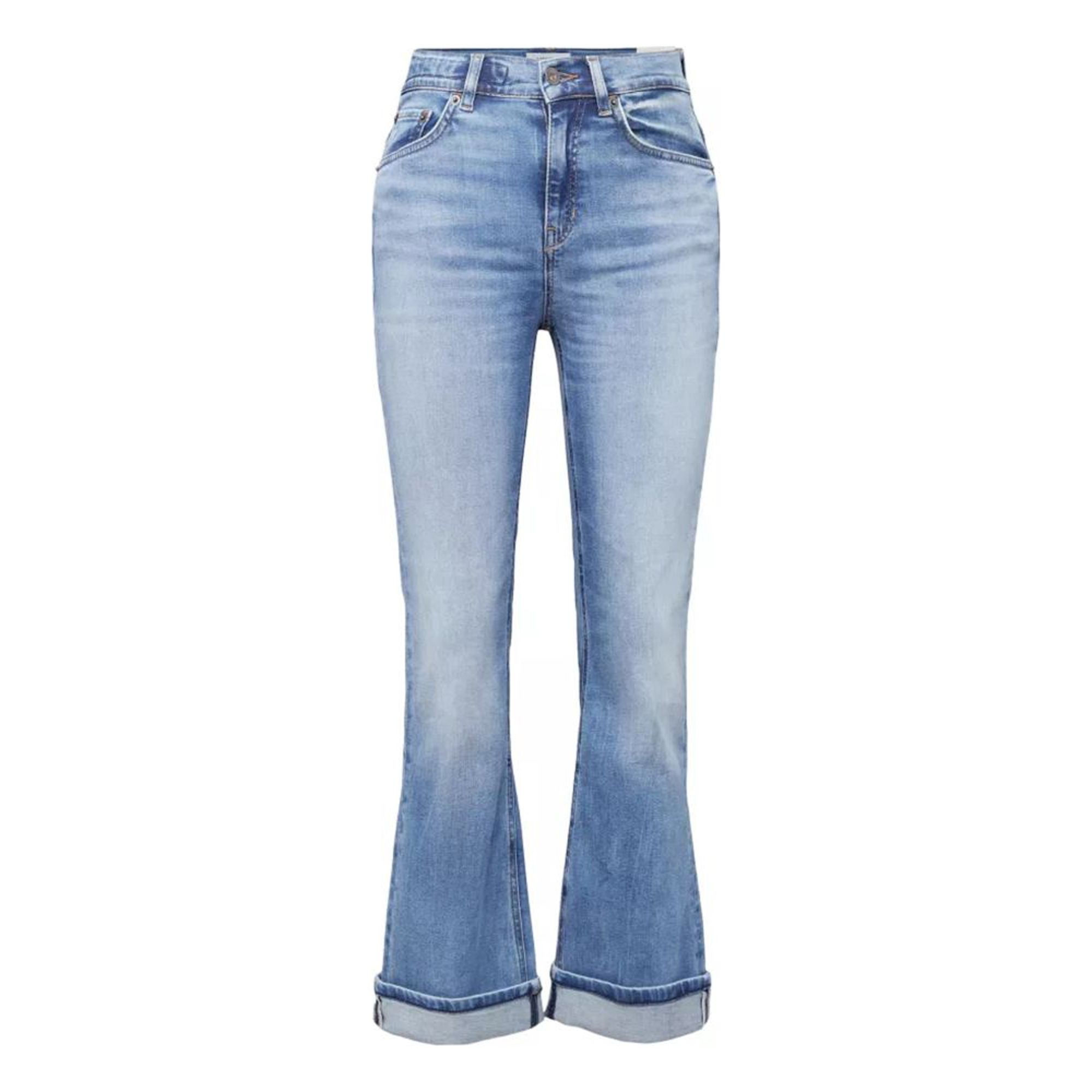 DRYKORN Platėjantys džinsai moterims, Mėlyna, Denim
