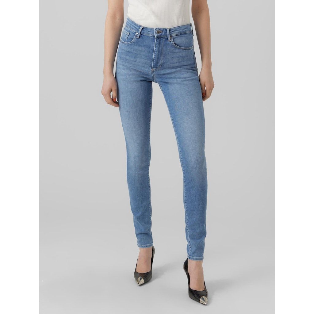 VERO MODA Tiesūs džinsai moterims, Mėlyna, VMSOPHIA HR SKINNY JE 2
