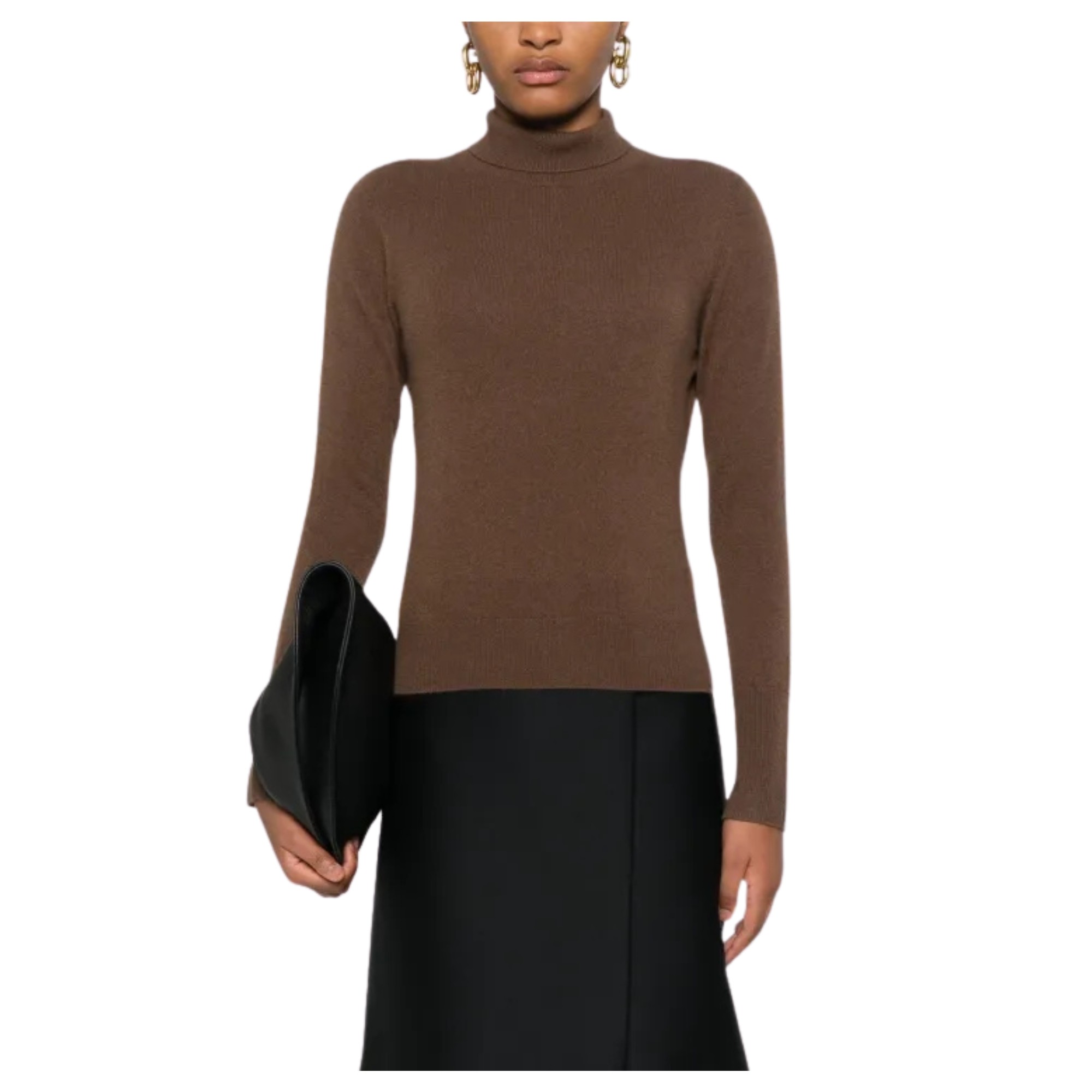 JOSEPH Megztinis moterims, Ruda, Cashmere high-neck sweater 2
