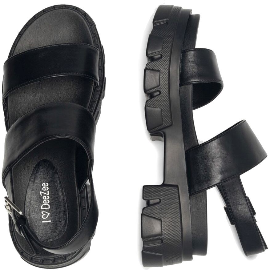 DEEZEE Basutės moterims, Juoda, SANDALS 3