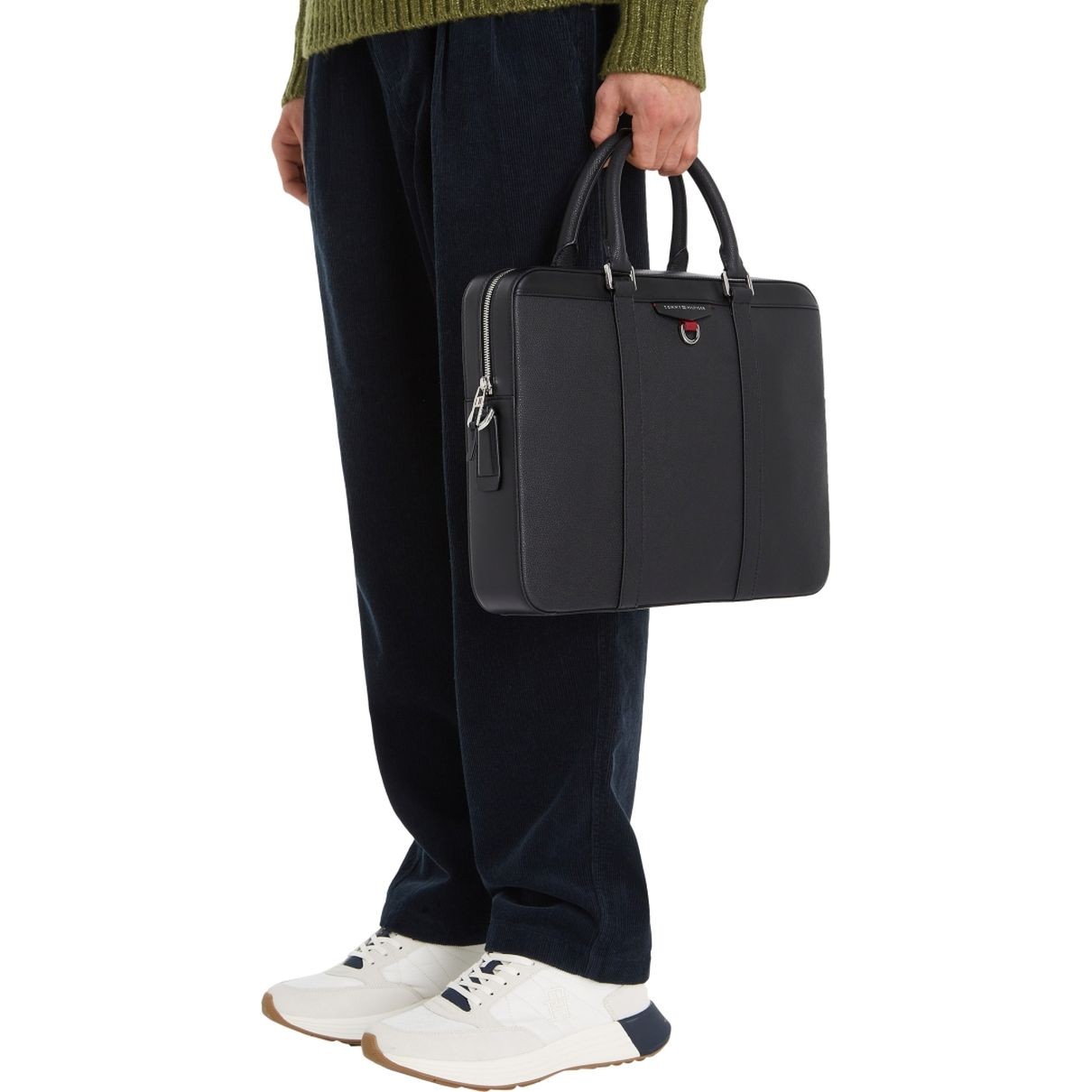 TOMMY HILFIGER Dėklas kompiuteriui vyrams, Juoda, Structured laptop bag 6