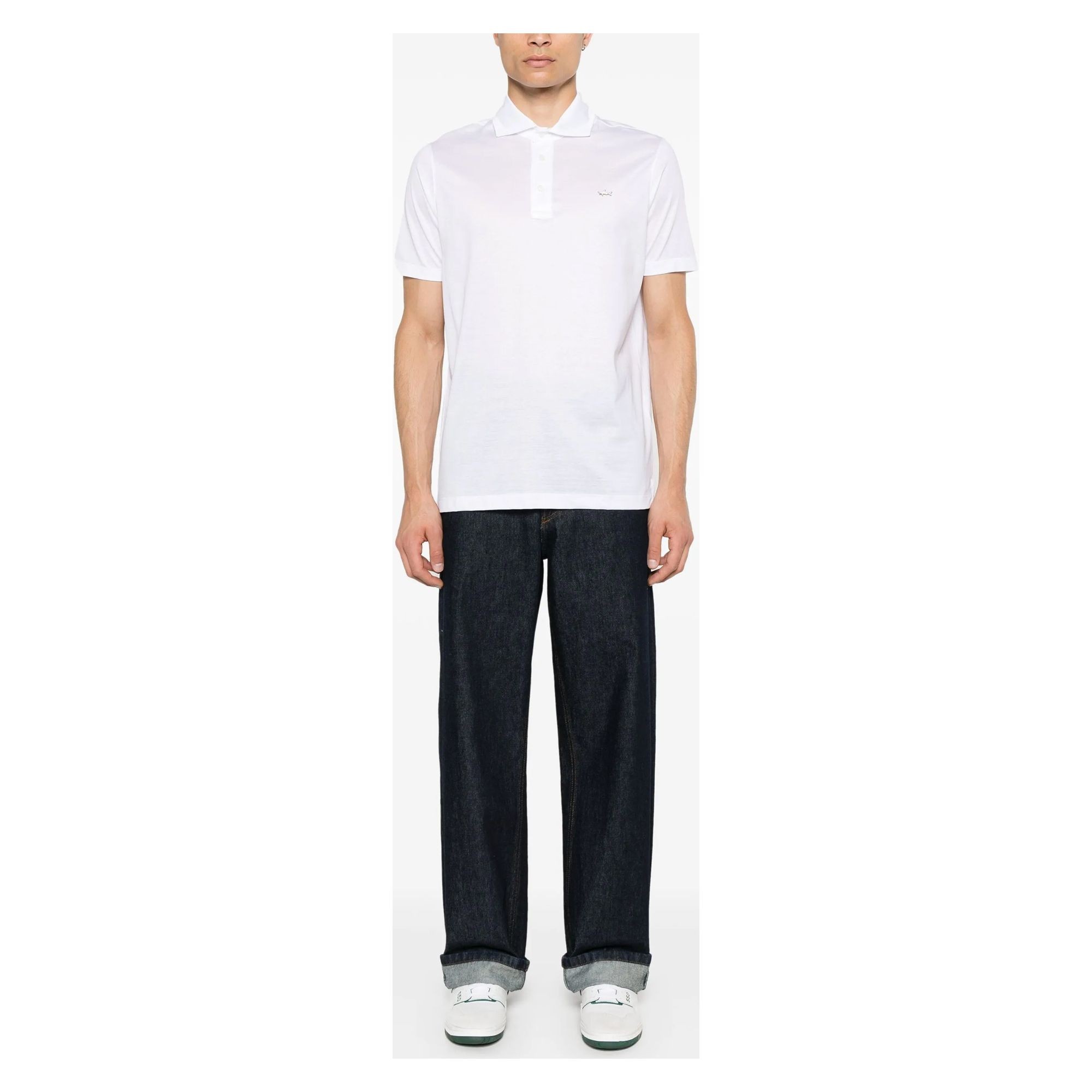 PAUL&SHARK Polo marškiniai trumpos rank. vyrams, Balta, men's knitted poloshirt 2