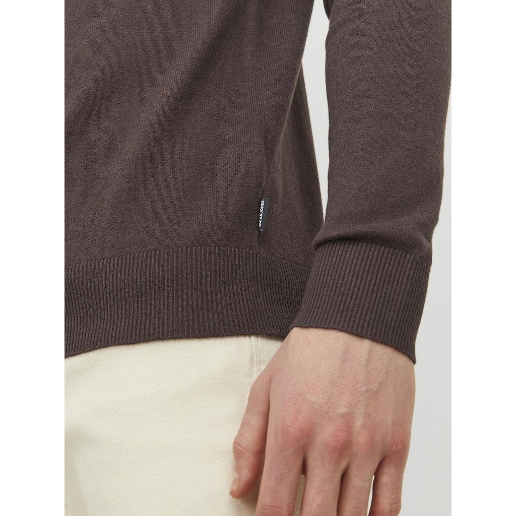 JACK & JONES Džemperis vyrams, Ruda, JJEEMIL KNIT ROLL NE 5