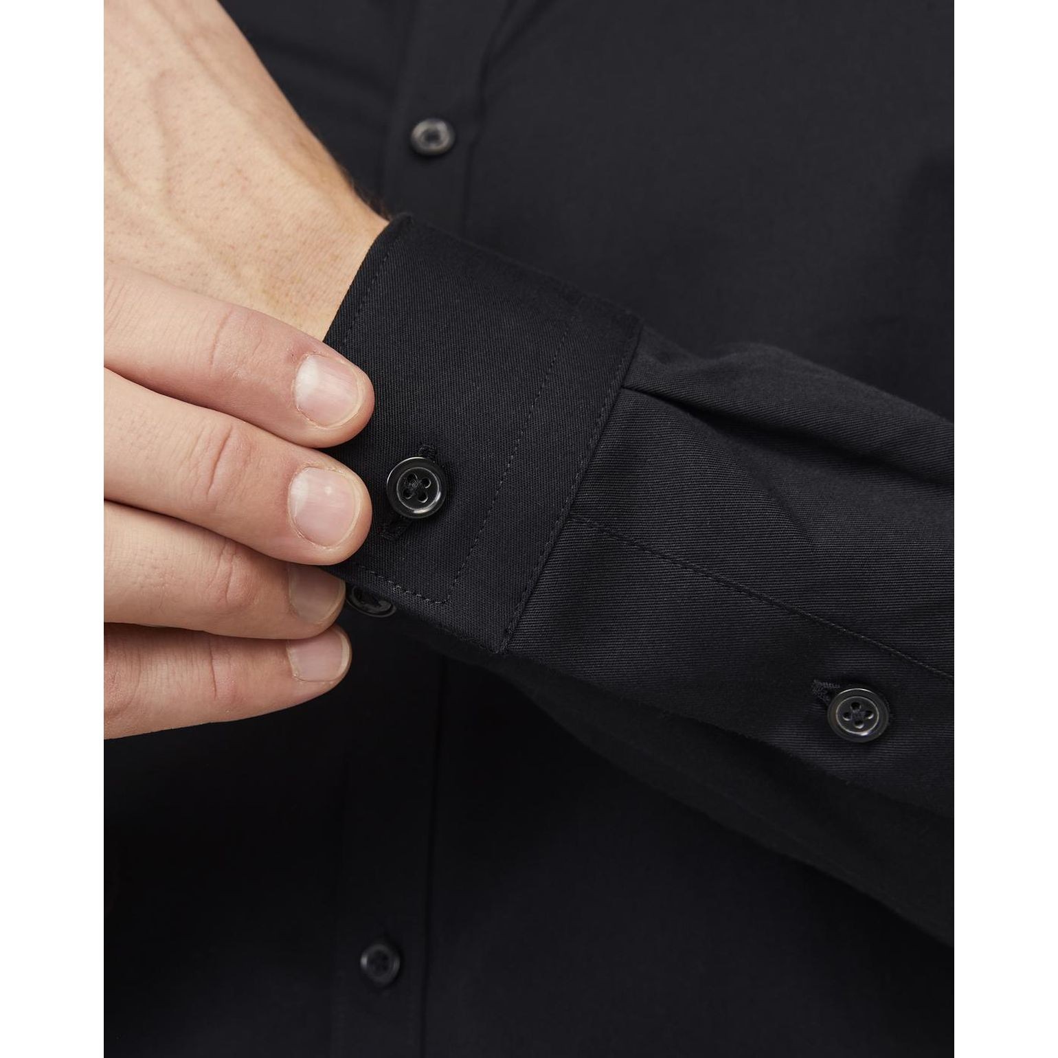 JACK & JONES Marškiniai vyrams, Juoda, JPRBLACARDIFF SHIRT L/ 5