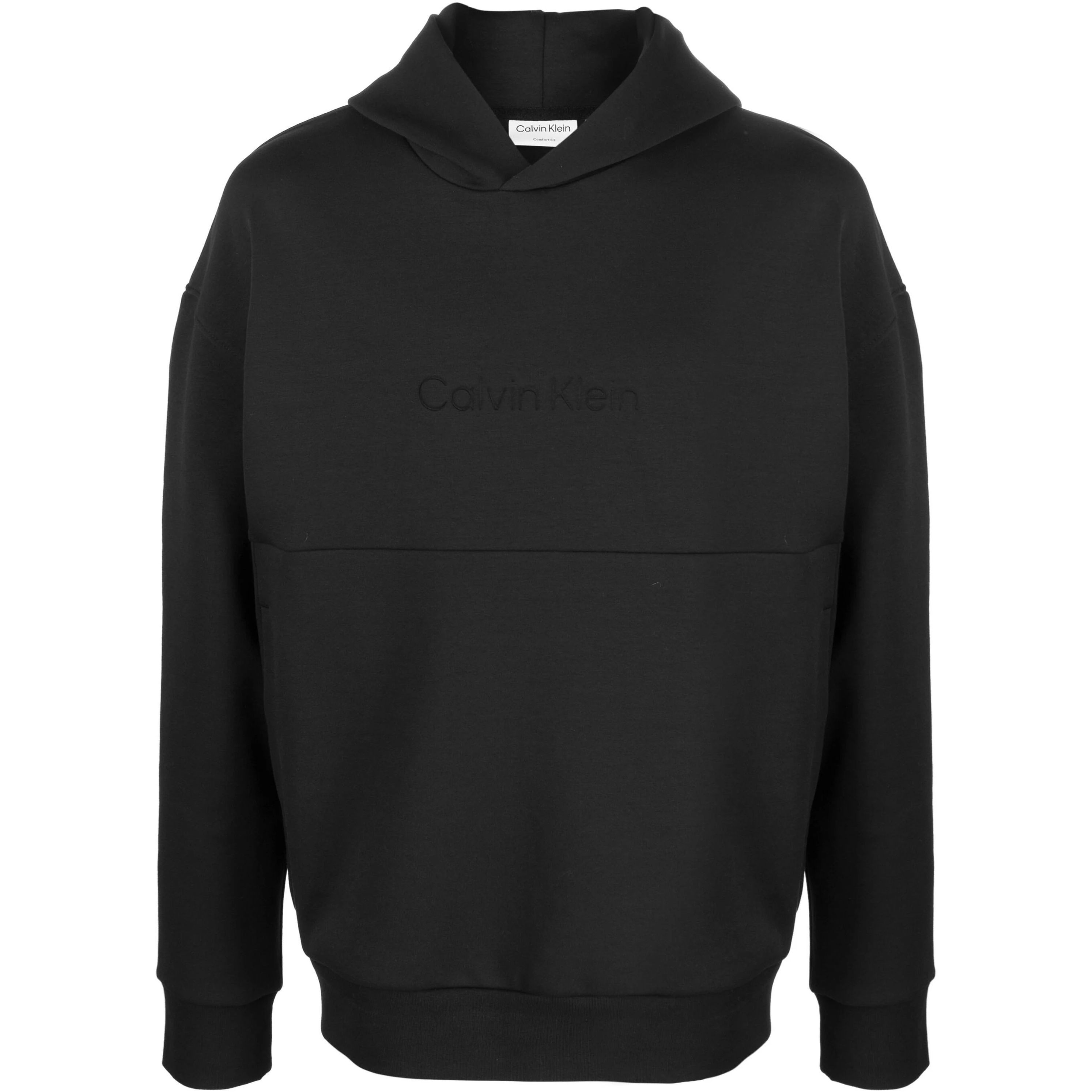 CALVIN KLEIN Džemperis vyrams, Juoda, Comfort debossed logo hoodie 1
