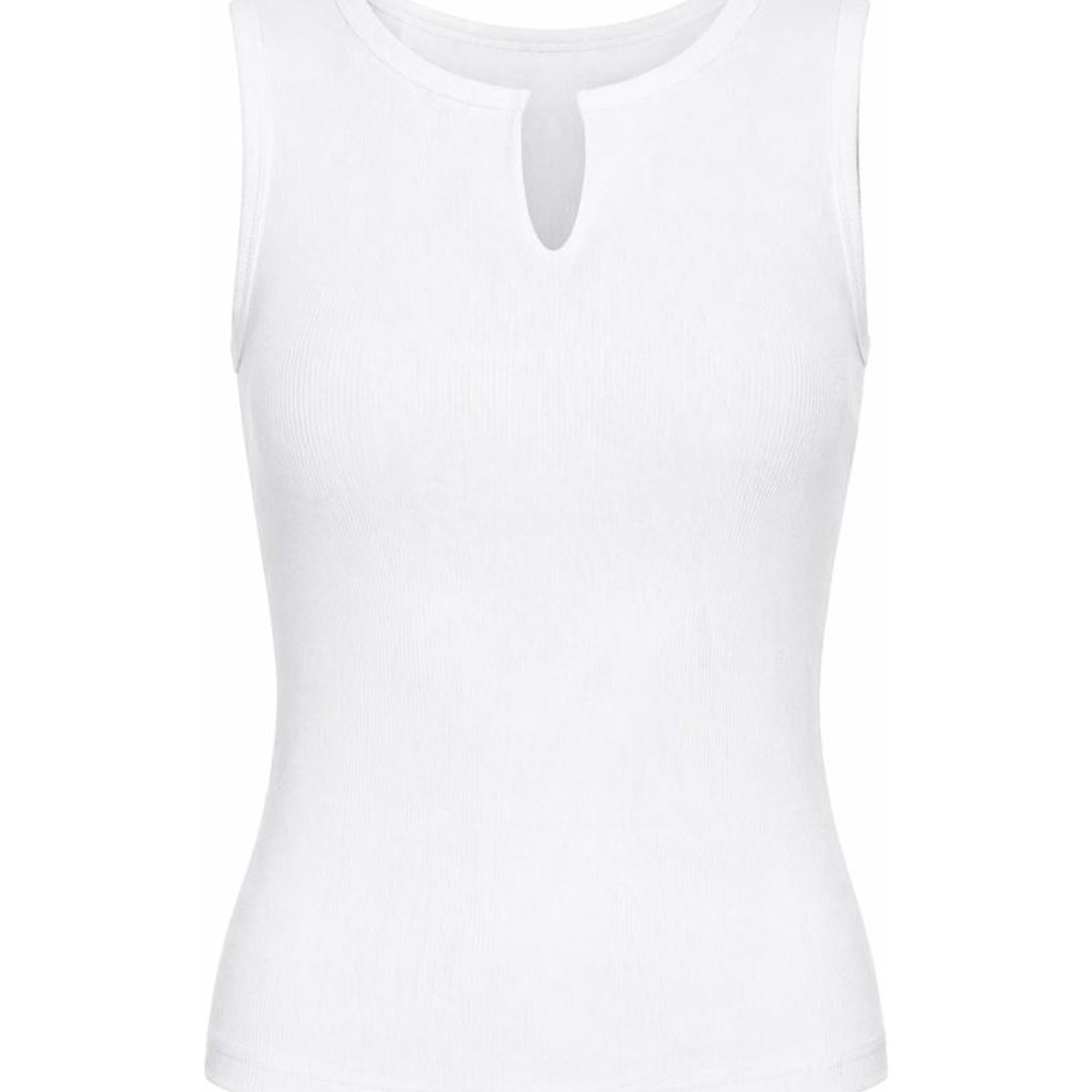 DEHA Marškiniai be rankovių moterims, Balta, Tank top