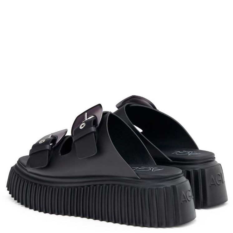 AGL Šlepetės moterims, Juoda, Agatha slippers, leo642071pqko0371013 3