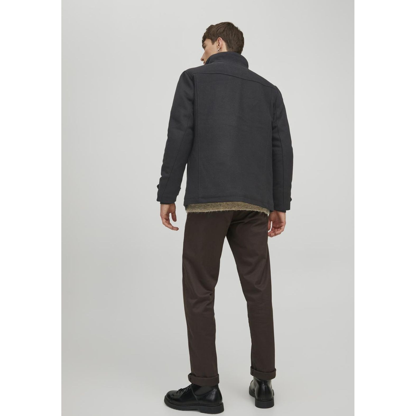 JACK & JONES Striukė vyrams, Juoda, JPRBLAPARKER WOOL FIEL 3