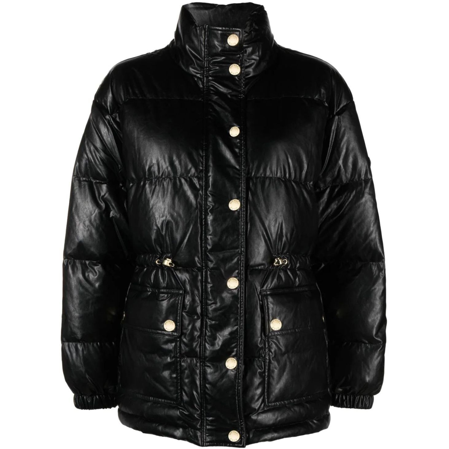 MICHAEL KORS Pūkinė striukė moterims, Juoda, Funnel neck midweight puffer 1