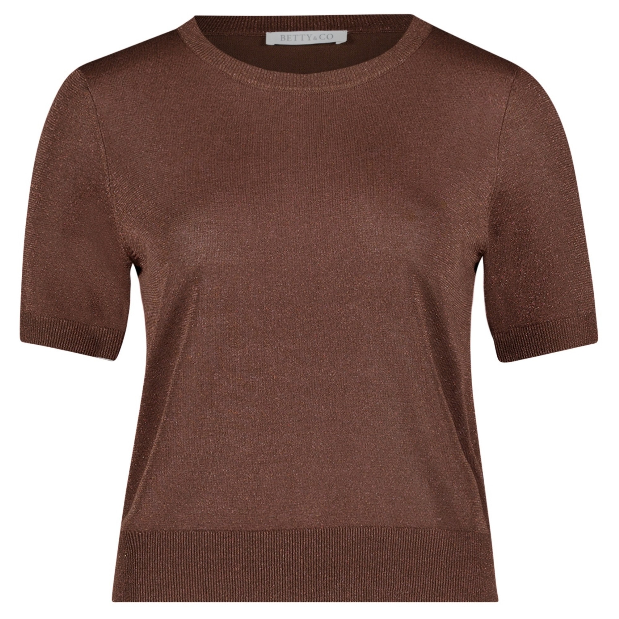 BETTY & CO Megzta palaidinė moterims, Ruda, Short-sleeved knit sweater 1