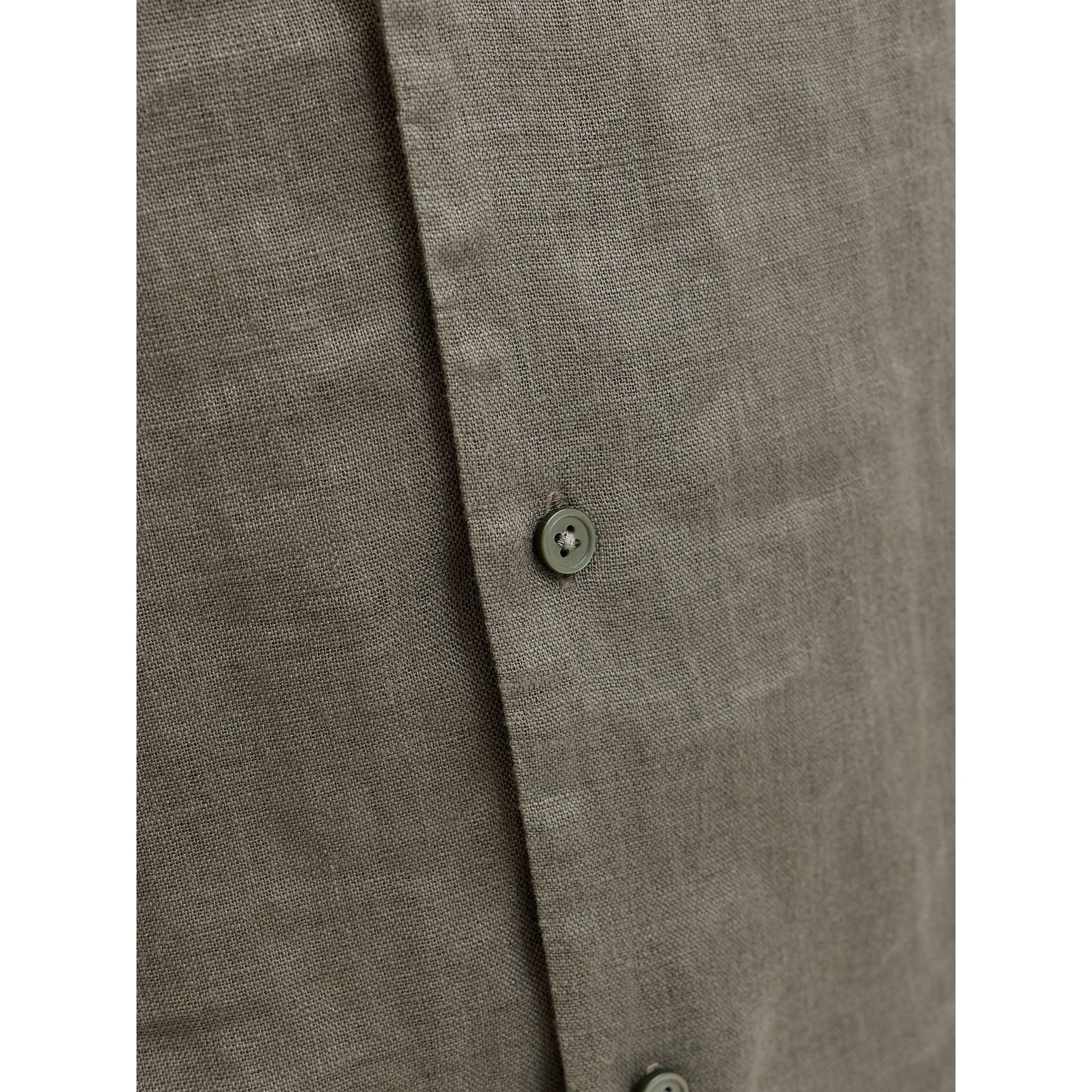 JACK & JONES Marškiniai trump. rankovėmis vyrams, Chaki, Lawrence linen resort 4
