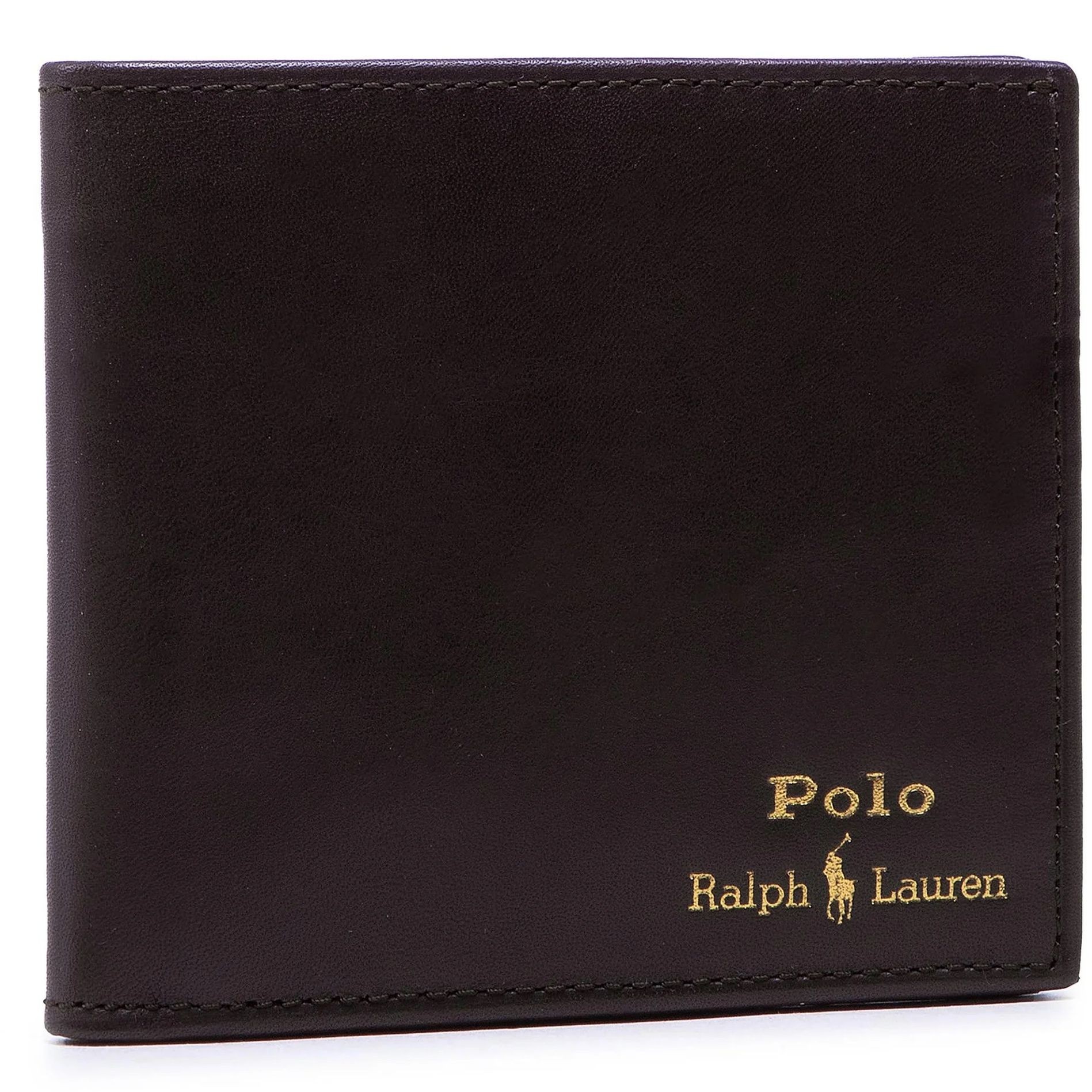 POLO RALPH LAUREN Piniginė vyrams, Ruda, Smooth leather wallet 1