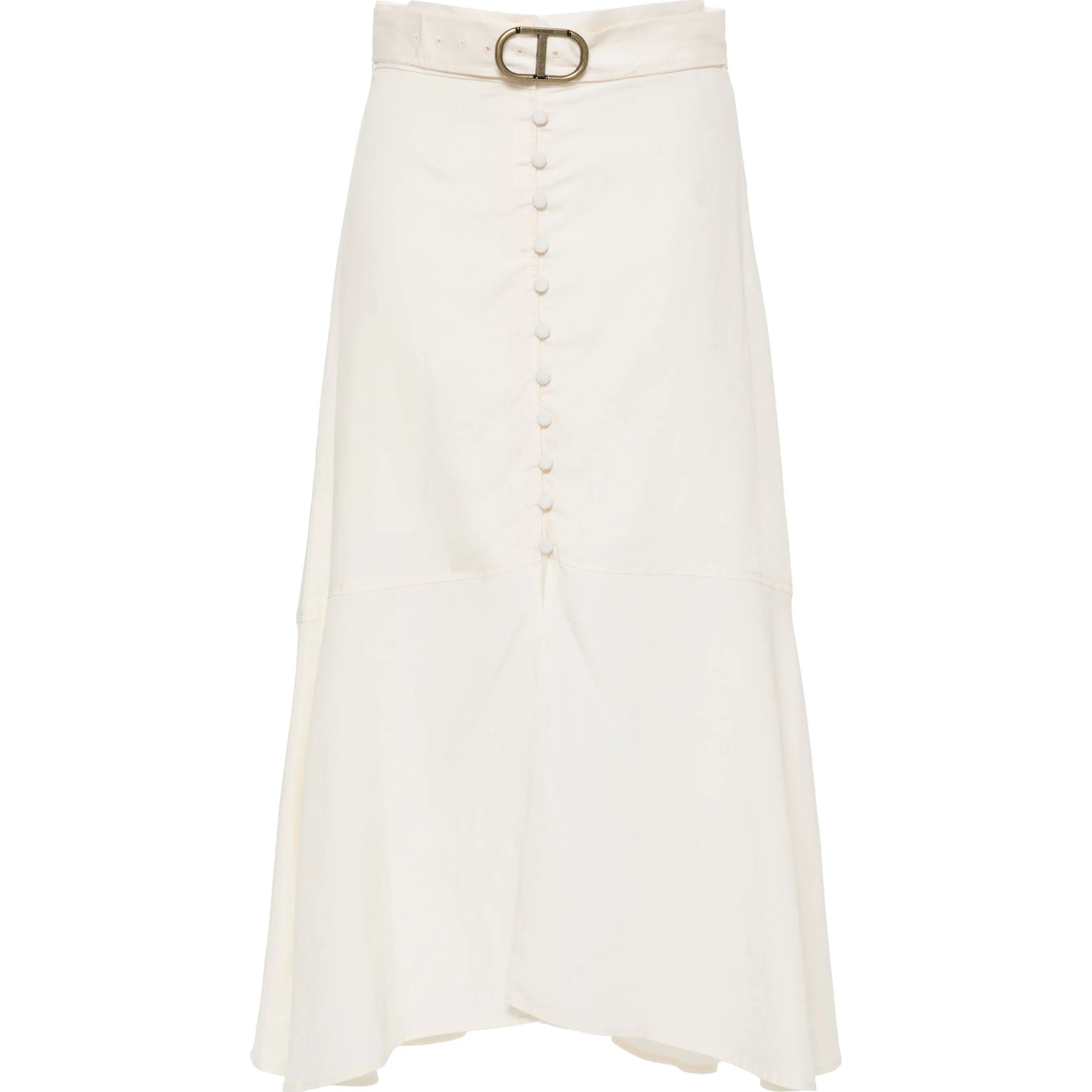 TWINSET Midi sijonas moterims, Kūno, A-line belted midi skirt